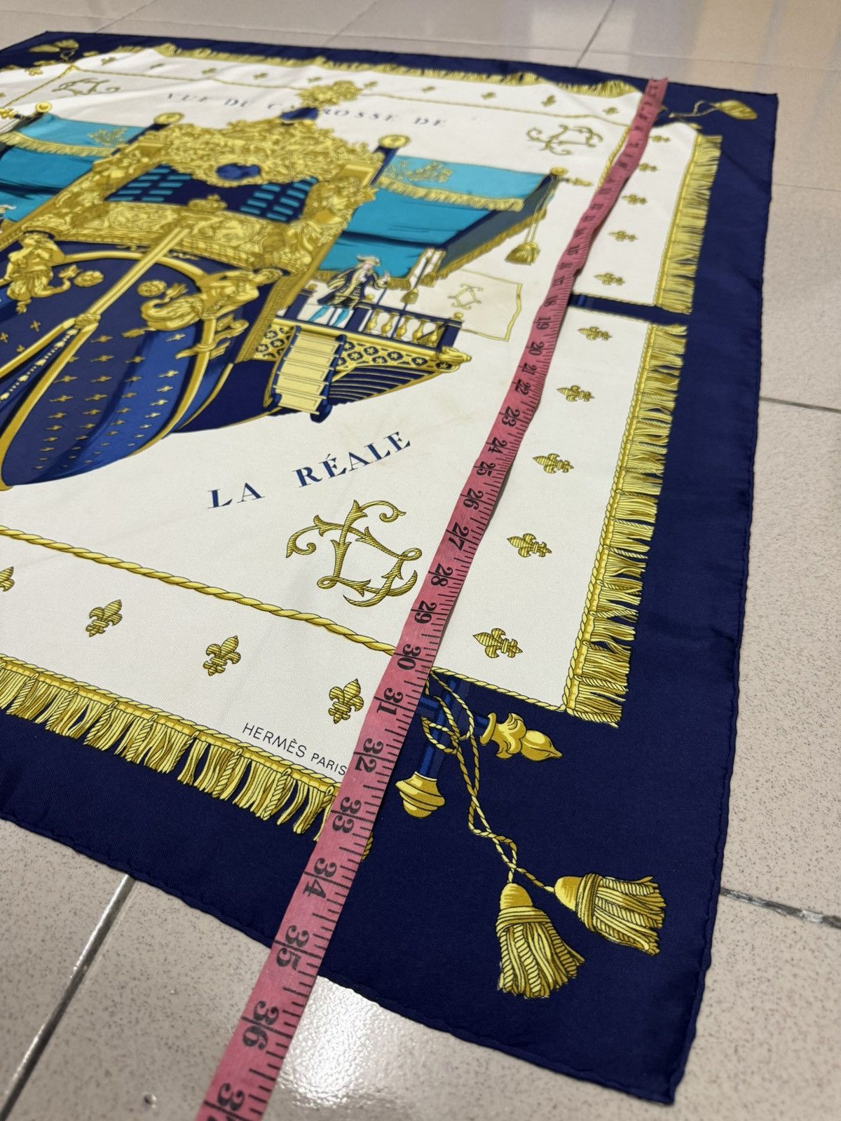 Hermes HERMES PARIS VUE DU CAROSSE DE LA GALERE LA REALE 1953 SCARF Size ONE SIZE - 3 Thumbnail