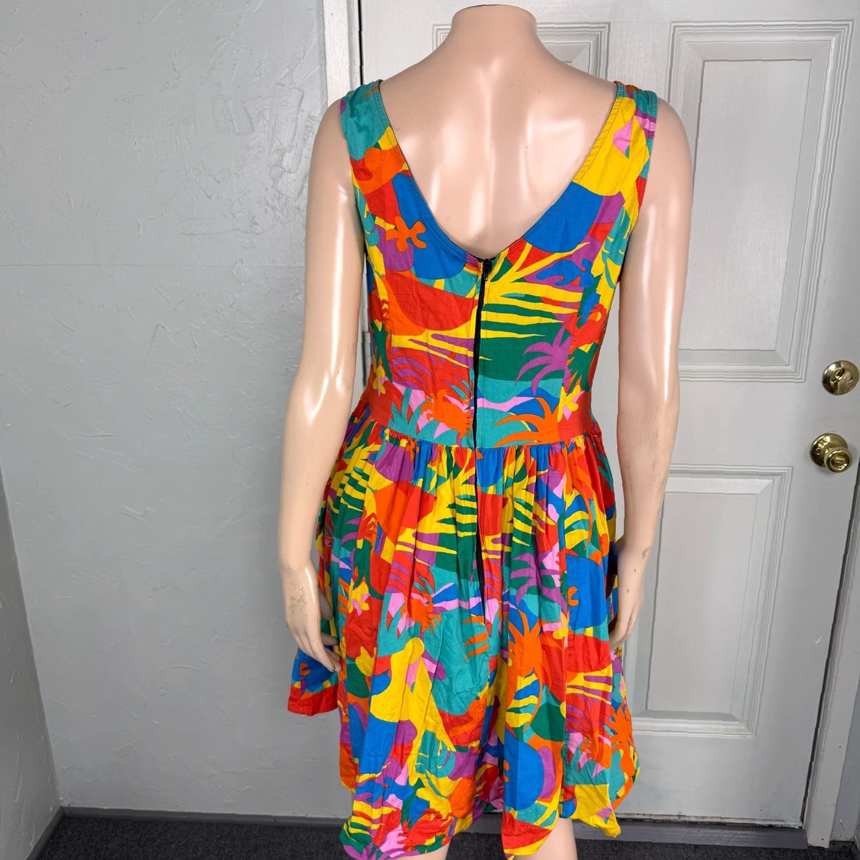 Nooworks Women's Dress M Stretch Floral Cotton Tropico Tropical Pockets V5