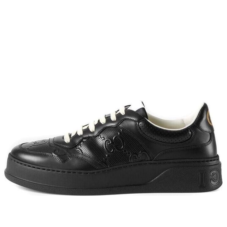 Gucci oc11z526 Men's GG Embossed Low-Top Sneakers in Black Size US 10.5 / EU 43-44 - 1 Thumbnail