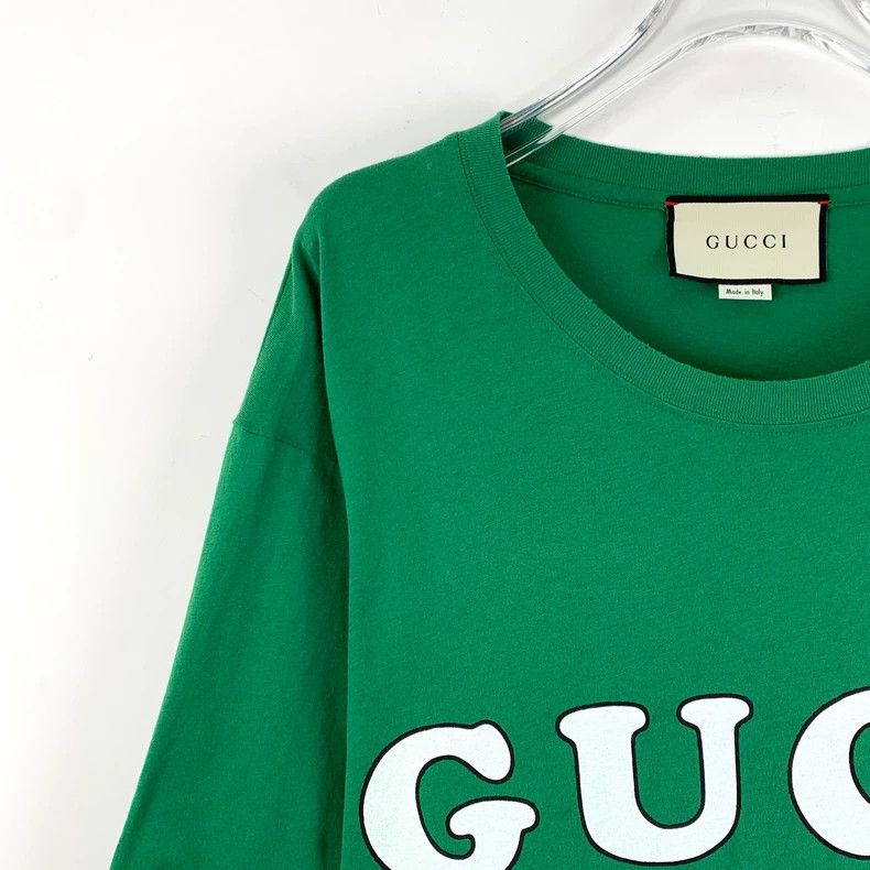 Gucci Gucci Green logo letter print cotton round-neck short-sleev Size US M / EU 48-50 / 2 - 3 Thumbnail