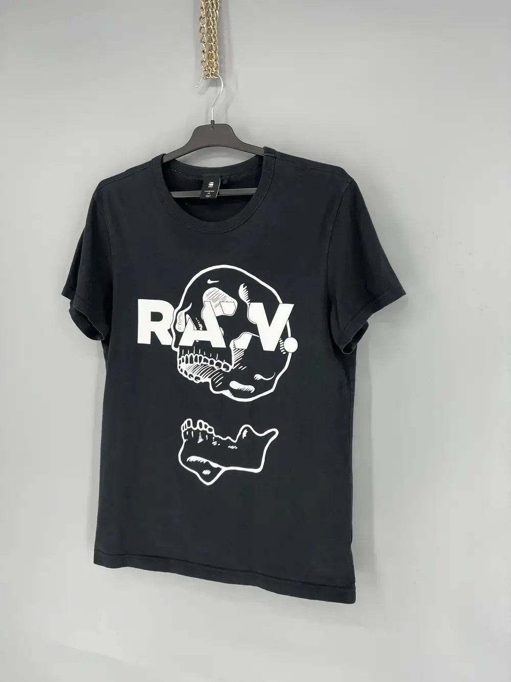 G-Star Vintage G Star Raw Big Skull Logo Black T Shirt Humor Style Size US M / EU 48-50 / 2 - 3 Thumbnail