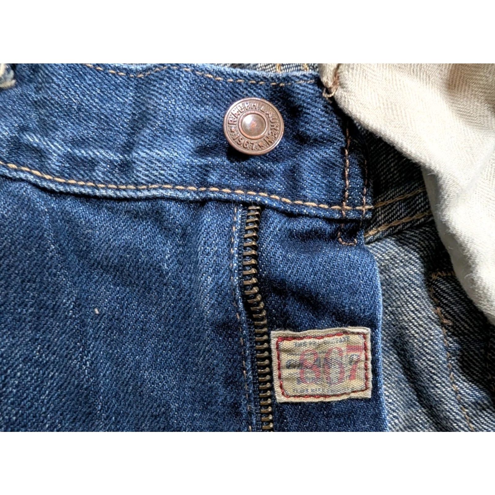 Polo Ralph Lauren Polo Ralph Lauren Jeans Mens 34x30 Blue Denim 867 Classic Fit Medium Wash 5-Pocket Coin Style Straight 100% Cotton Vintage: No Size US S / EU 44-46 / 1 - 4 Thumbnail