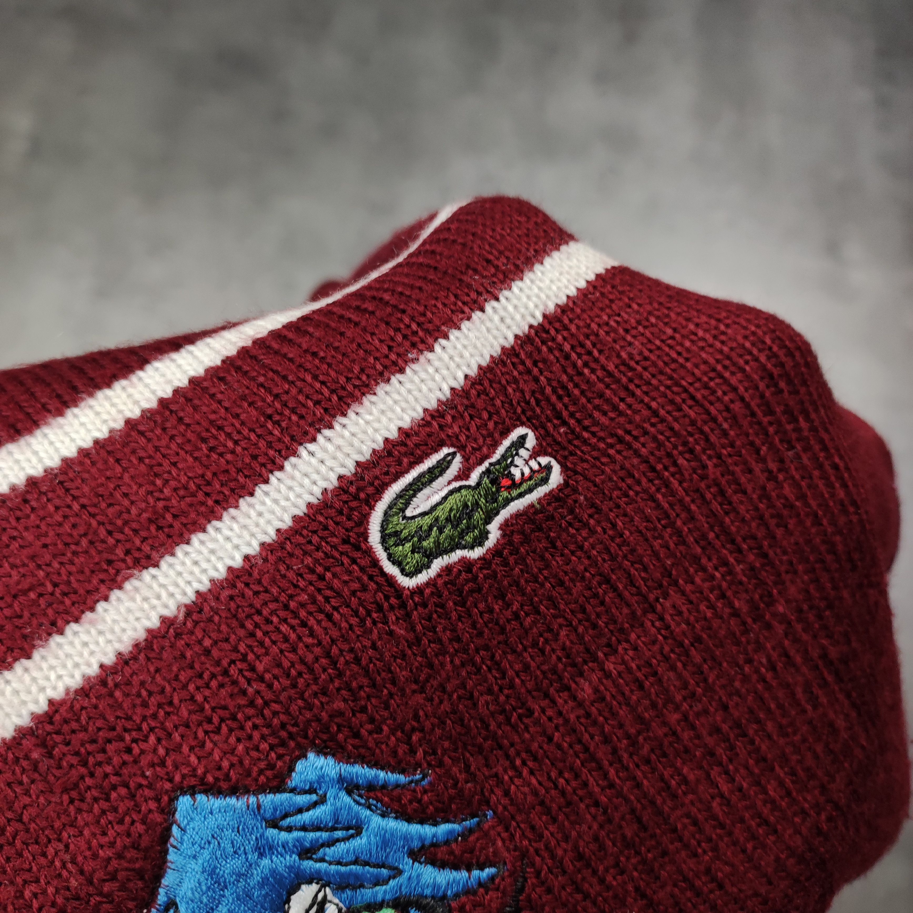 Lacoste × Vintage RARE Vintage Lacoste France 80s Golf Graphic Sweater Size US L / EU 52-54 / 3 - 6 Thumbnail