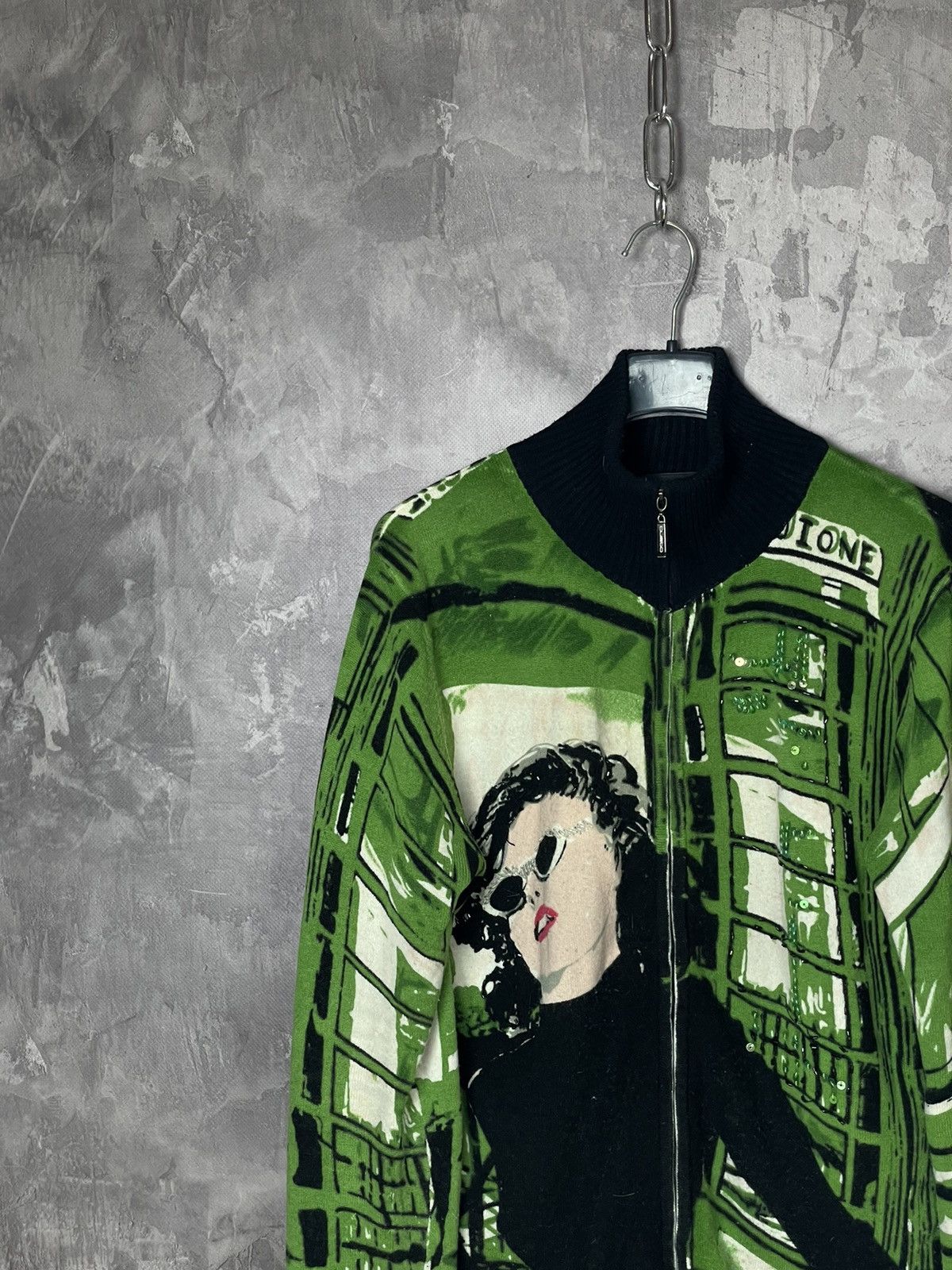 Custo Barcelona × Vintage Avant Garde Overprint Custo Barcelona Y2K Coloured Sweater Size M / US 6-8 / IT 42-44 - 3 Thumbnail