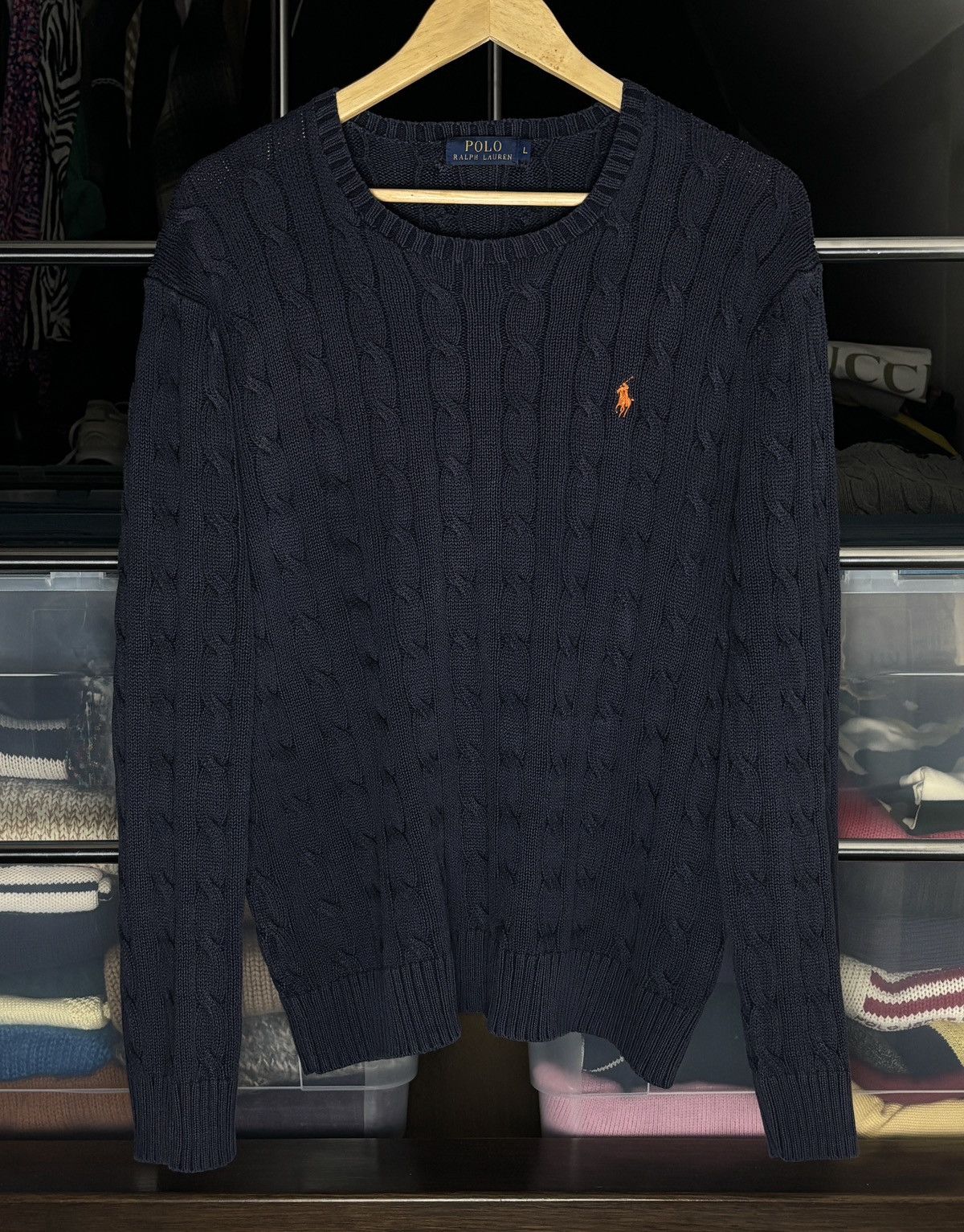 Polo Ralph Lauren Polo Ralph Lauren Cable Knit Sweater Vintage Pullover Size US L / EU 52-54 / 3 - 1 Thumbnail