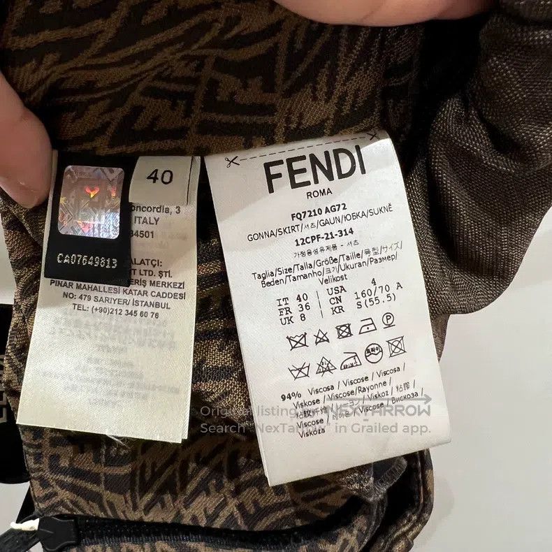 Fendi Fendi Printed Double F Old-Fashioned Zipper Bodice Dress Size XS / US 0-2 / IT 36-38 - 4 Thumbnail