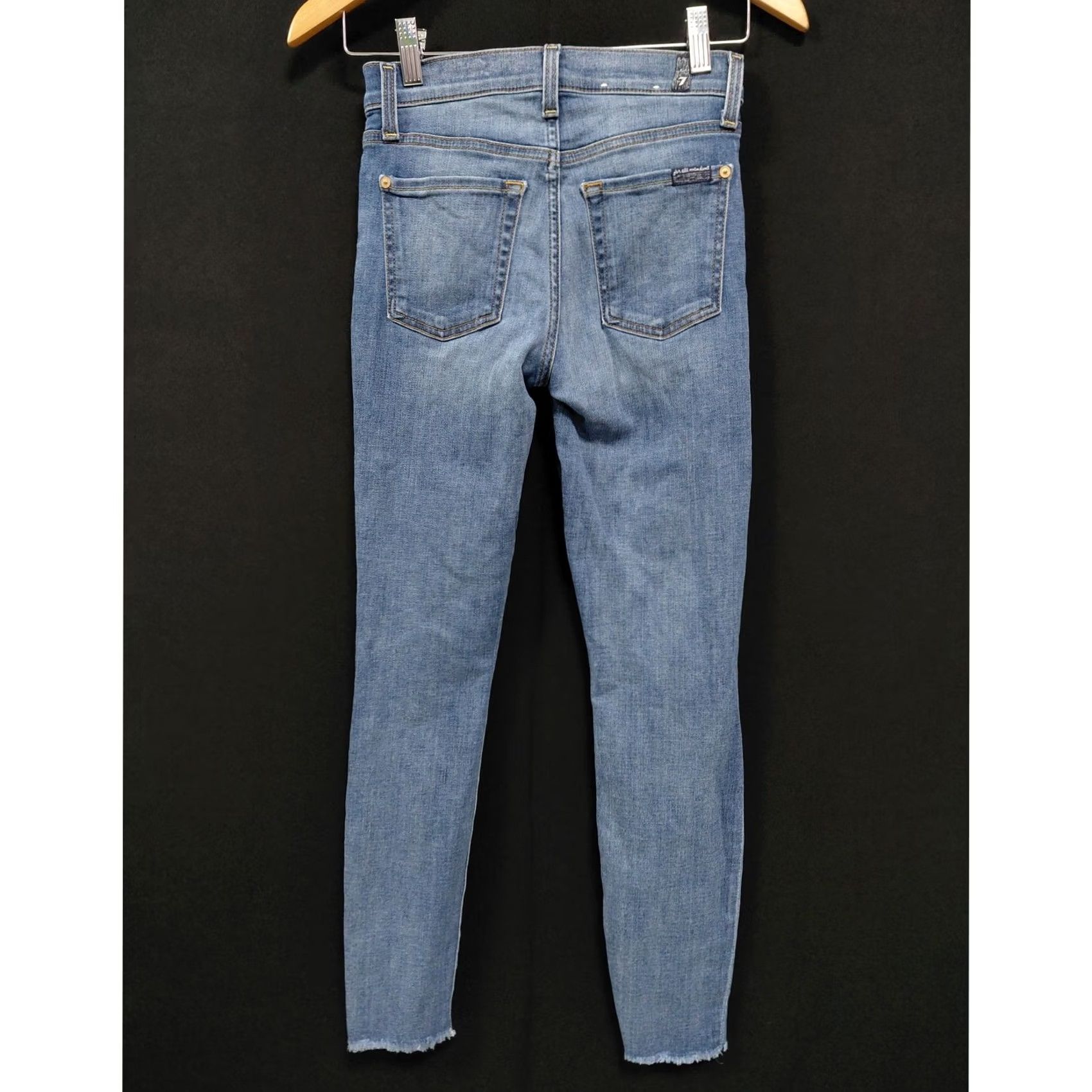 7 For All Mankind 7 for all mankind The Ankle Skinny Jeans Blue Denim Size 24 Women Size 42" / US 20 - 2 Thumbnail