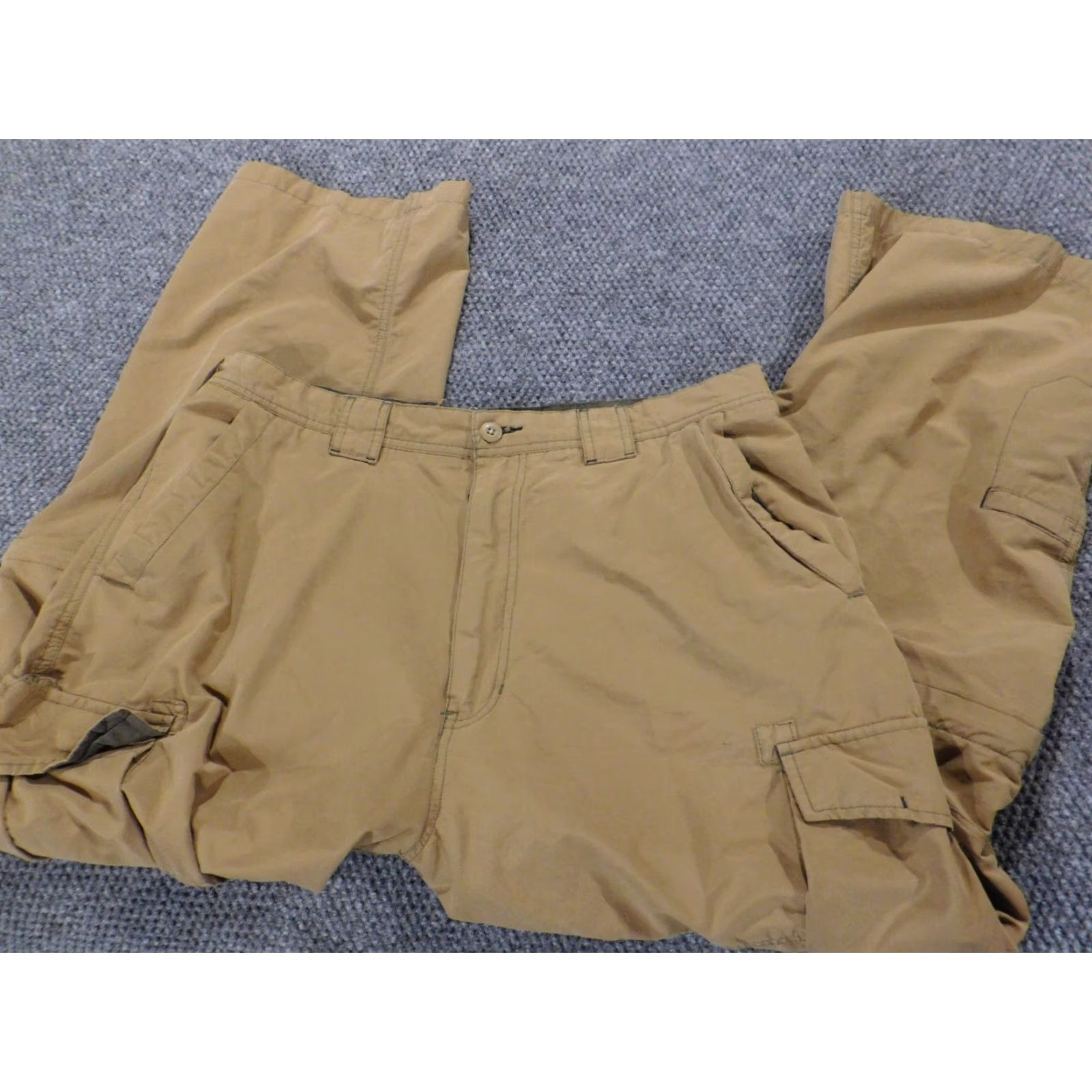 Vintage Urban Pipeline Mens Pants 36x28 Beige Straight Cargo Chino Pockets Zip Flat Front Regular Inseam 28 Vintage: No Size US 36 / EU 52 - 2 Thumbnail