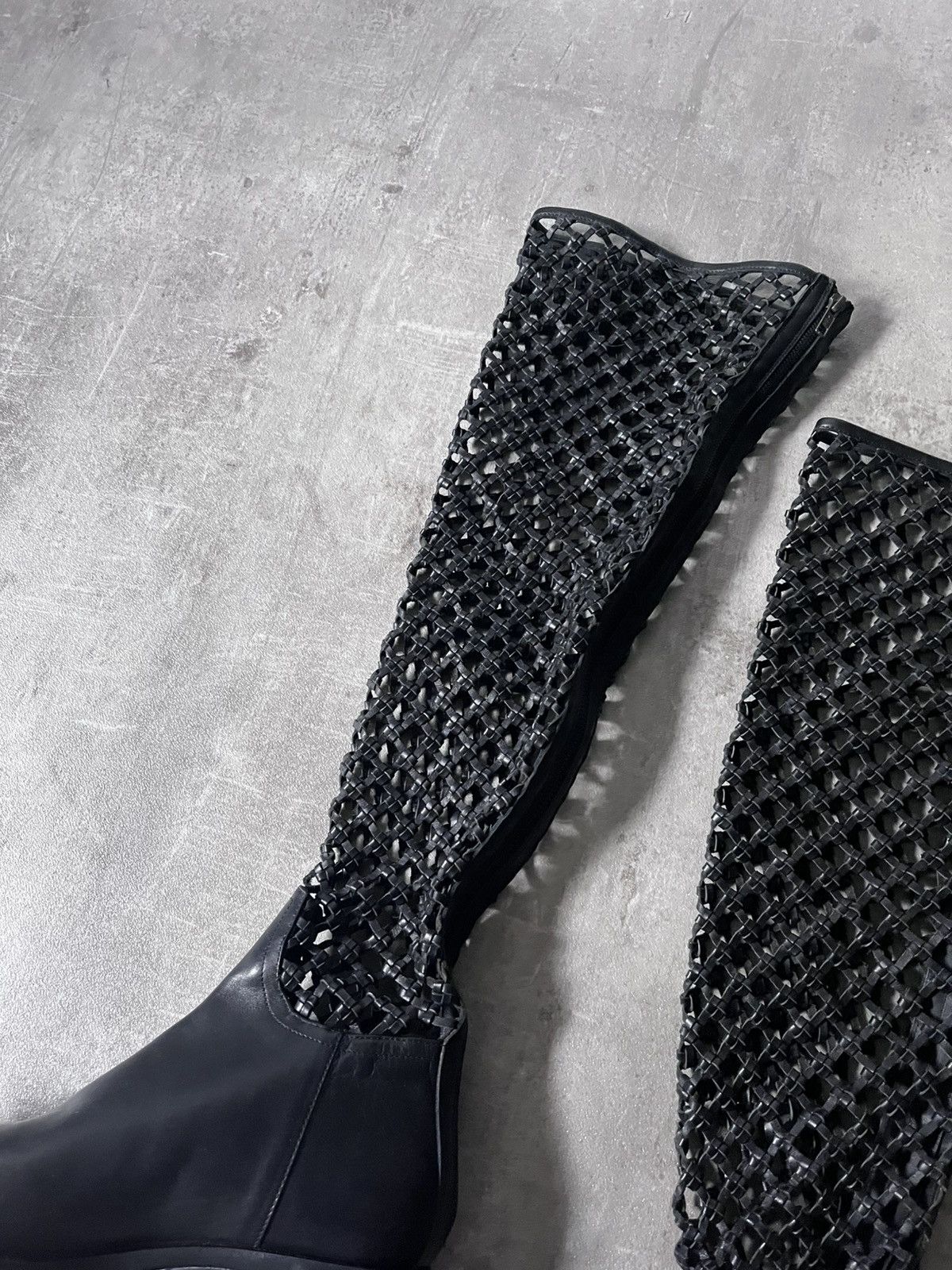 Ann Demeulemeester Ann Demeulemeester F/W 2019 Leather Net Boots Size US 10 / IT 40 - 3 Thumbnail