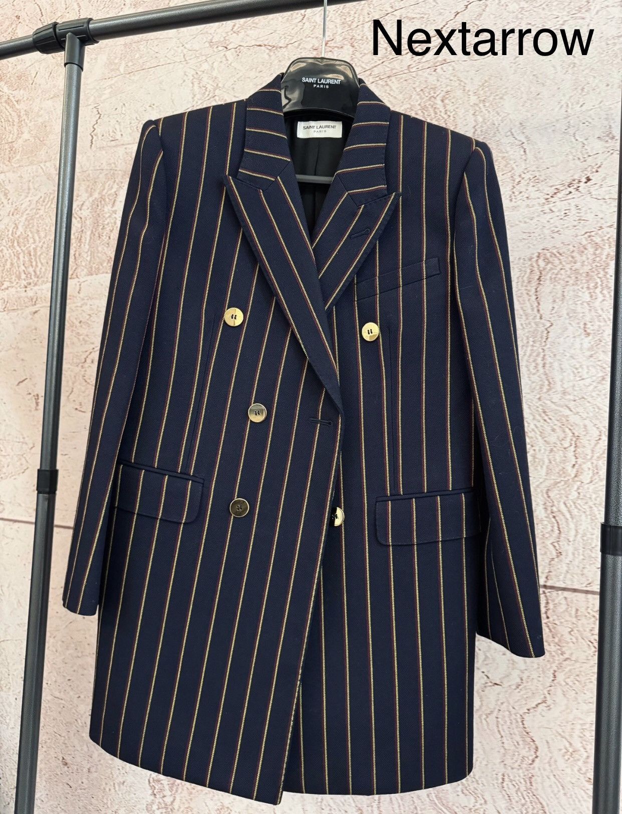 Saint Laurent Paris × Yves Saint Laurent Saint Laurent SLP striped double breasted suit2412-Nextarrow Size XS / US 0-2 / IT 36-38 - 1 Thumbnail