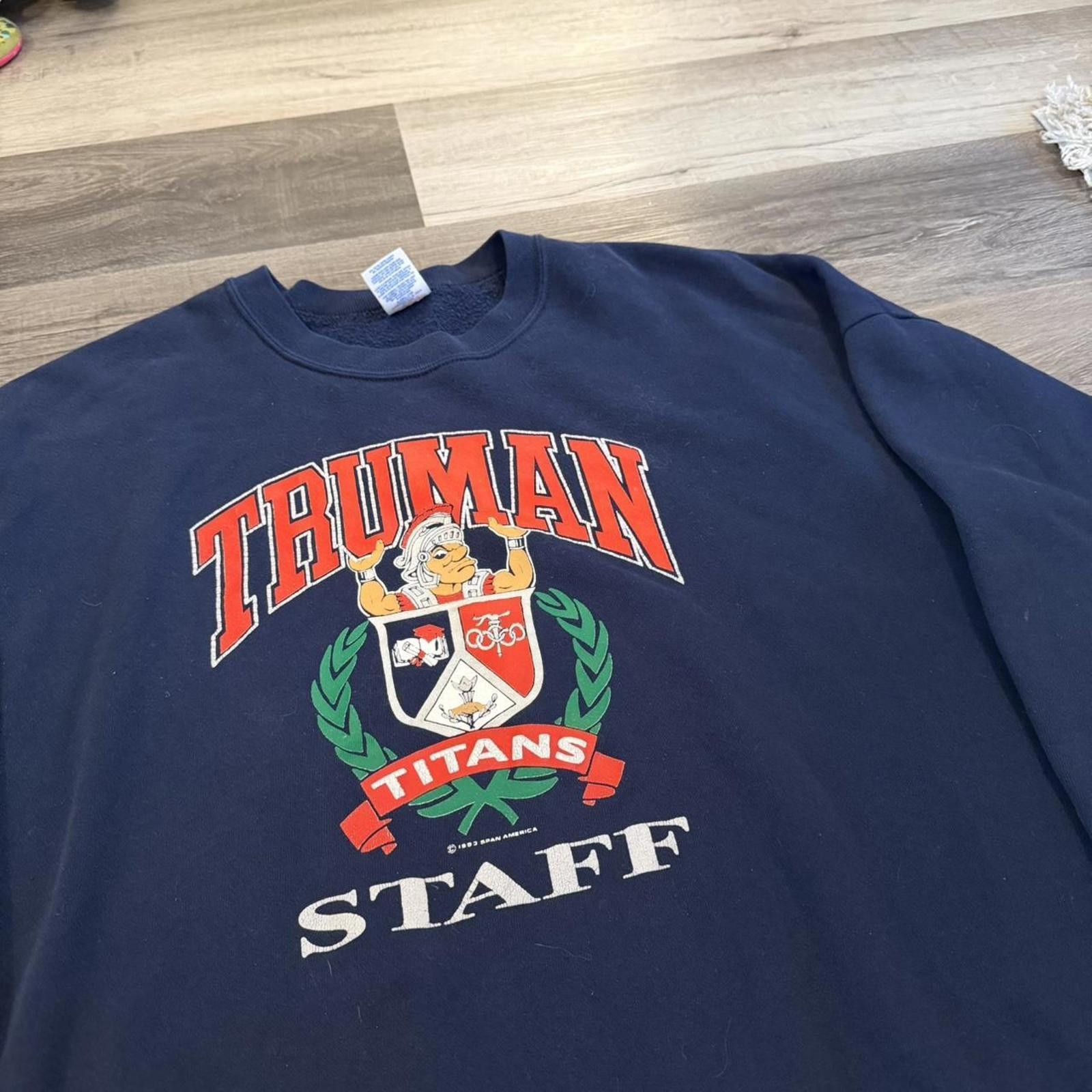 Jerzees vintage Truman titans crewneck sweatshirt 1993 XXXL Size US XXL / EU 58 / 5 - 1 Thumbnail