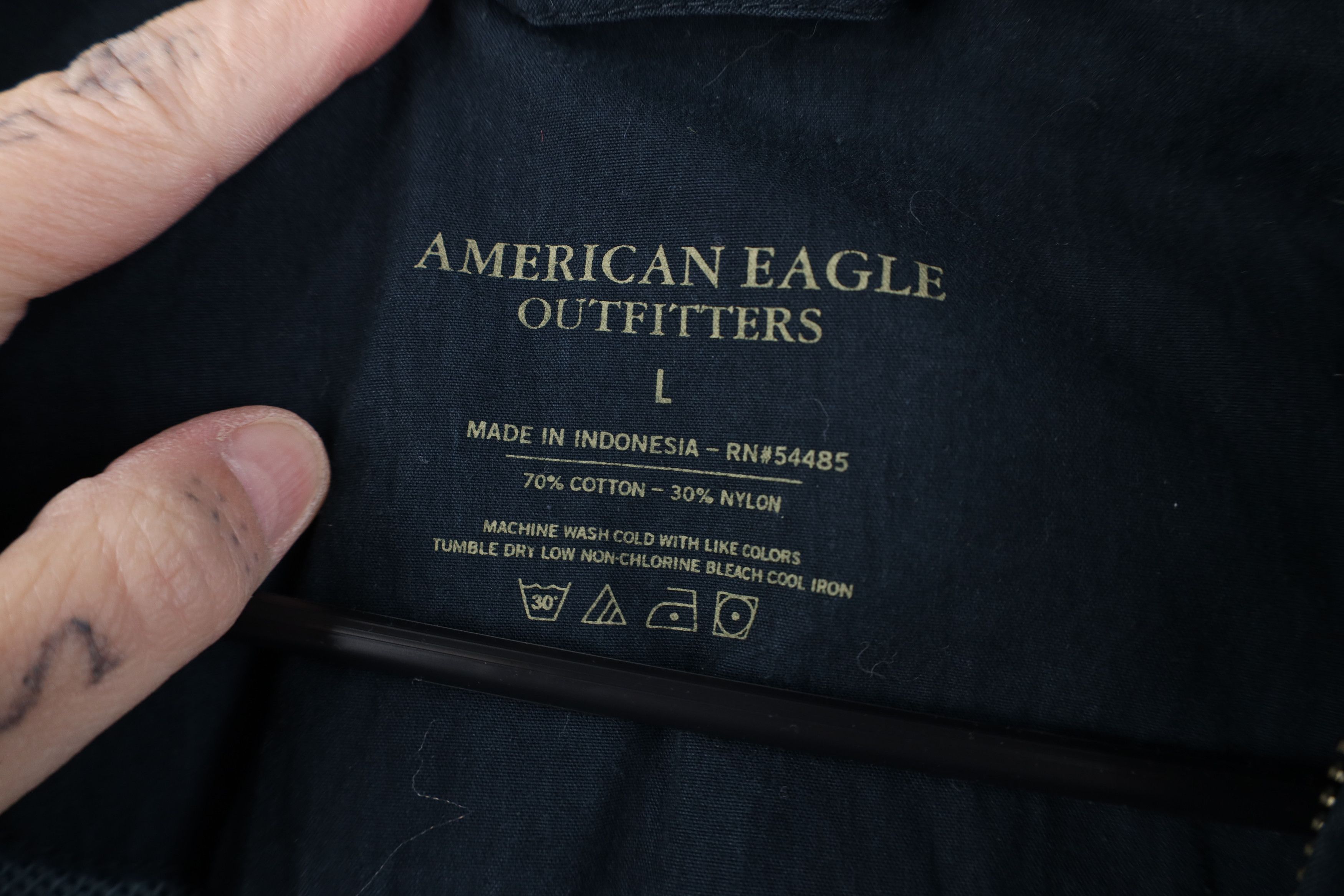 American Eagle Outfitters Vintage Y2K American Eagle Outfitters Military Hooded Jacket Size US L / EU 52-54 / 3 - 11 Thumbnail