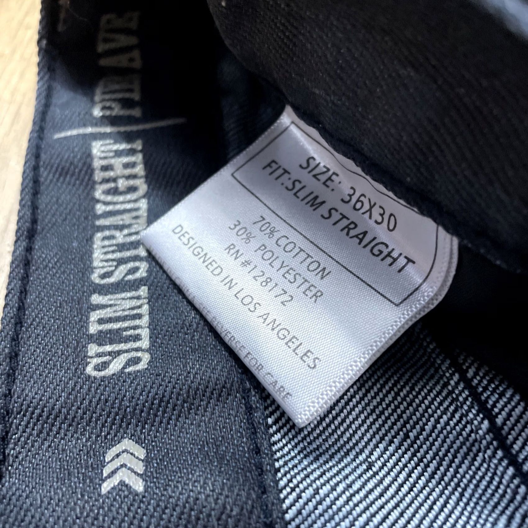 Ring Of Fire RING OF FIRE Men Jeans 36x30 Slim Straight LA Denim Dark Blue Zip Pockets Rocker" Size US 36 / EU 52 - 5 Thumbnail