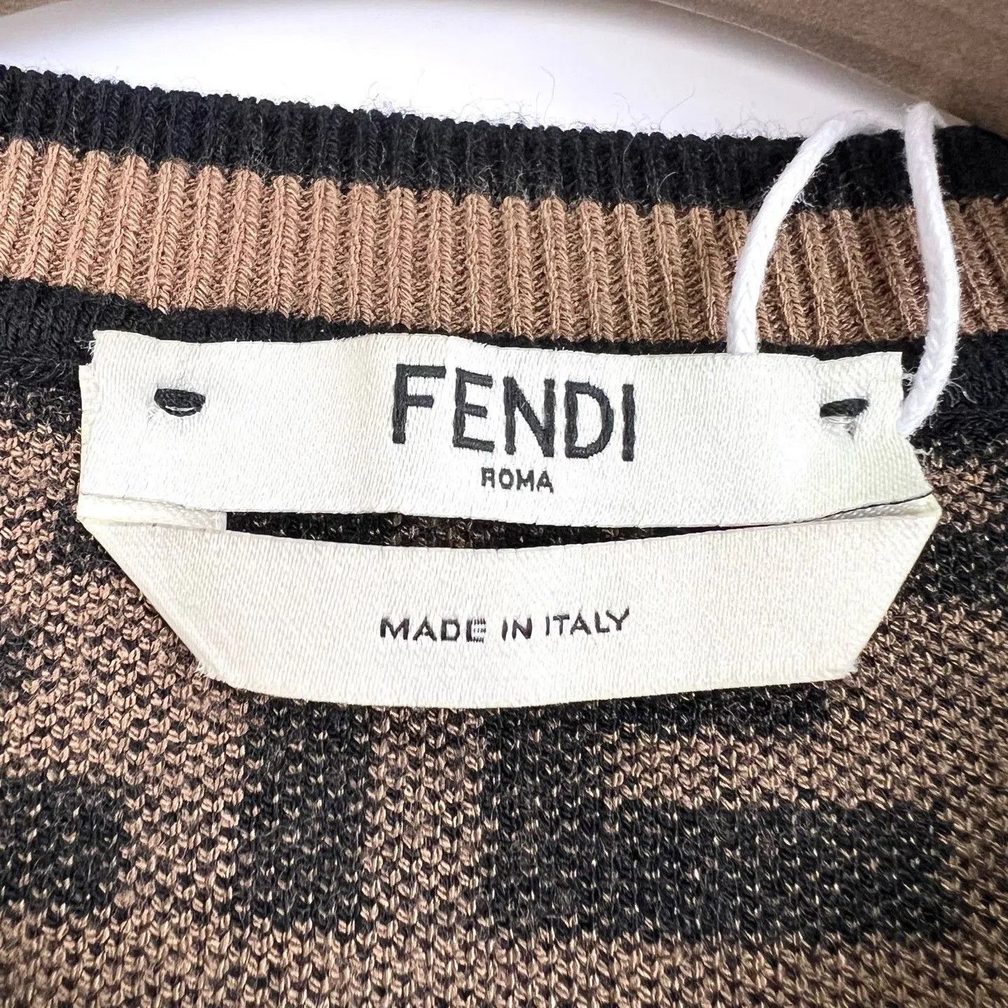 Fendi Fendi Brown Double F All-over Print Knit. Size US XXS / EU 40 - 4 Thumbnail