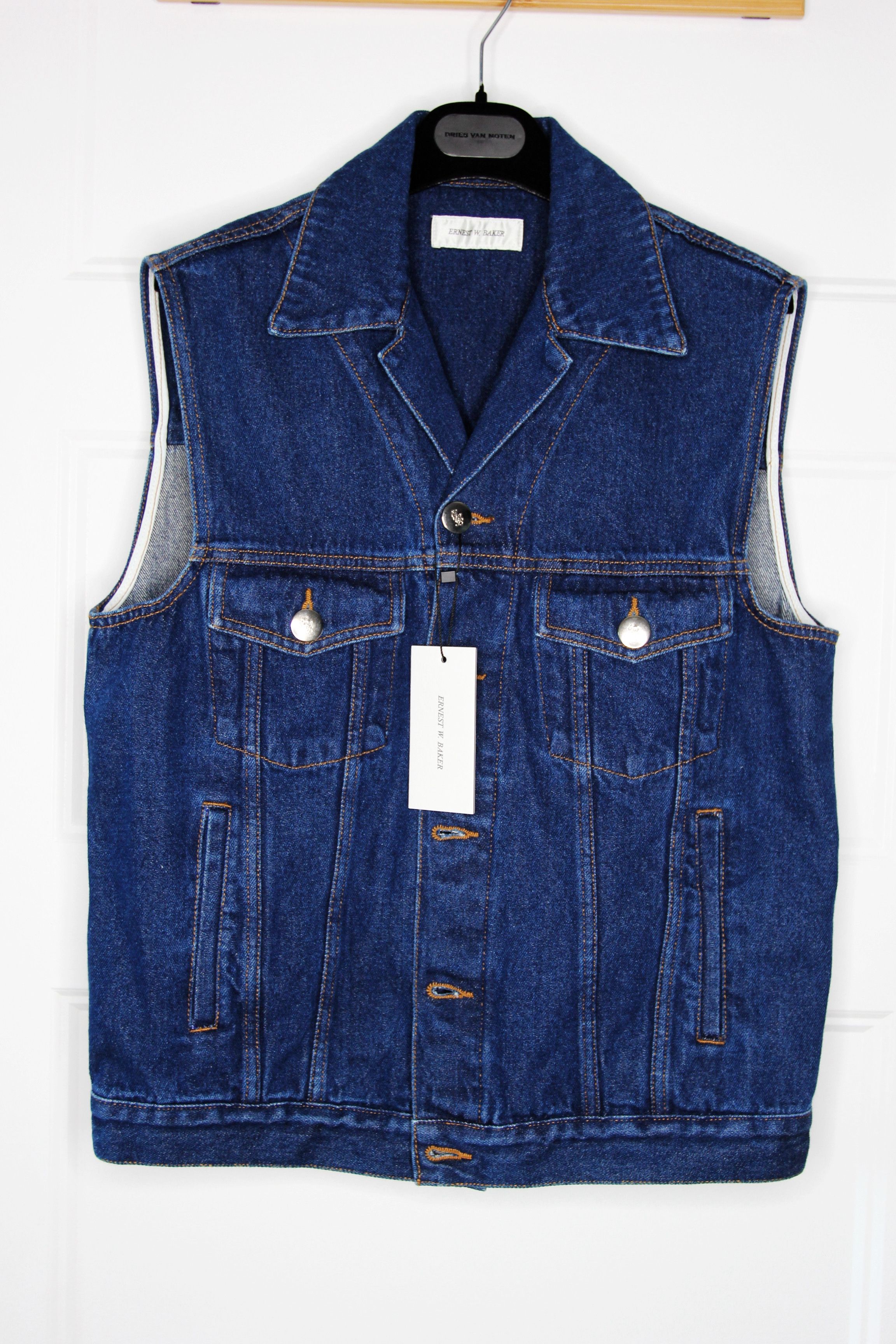 Ernest W. Baker BNWT SS23 ERNEST W. BAKER SLEEVELESS DENIM JACKET 52 Size US L / EU 52-54 / 3 - 2 Thumbnail