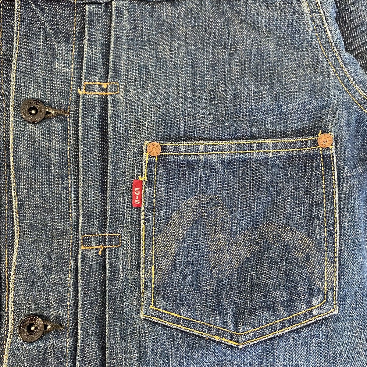 Evisu VTG 90’s Evis Type 1 Cinch Back Pleated Denim Jacket Size US S / EU 44-46 / 1 - 6 Thumbnail