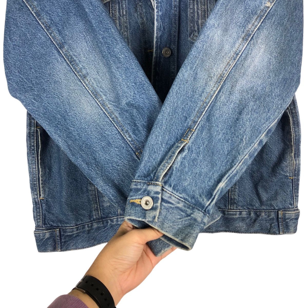 Japanese Brand 🔥Distressed Denim Trucker Jacket Pageboy Japan Made Size US M / EU 48-50 / 2 - 12 Thumbnail