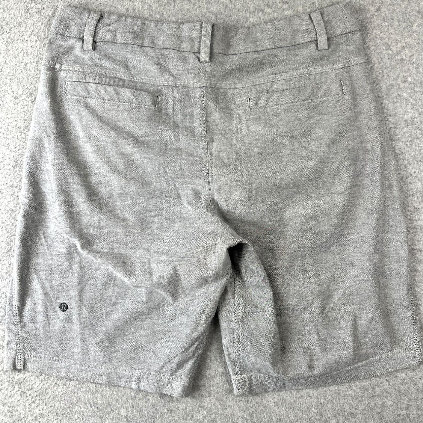 Lululemon Lululemon The Works Shorts Stretch Chino Mens 36x10 Grey Cotton Blend Chino Stretch Pockets Flat Front Regular Fit Casual Summer Spring Mens Size US 36 / EU 52 - 2 Thumbnail