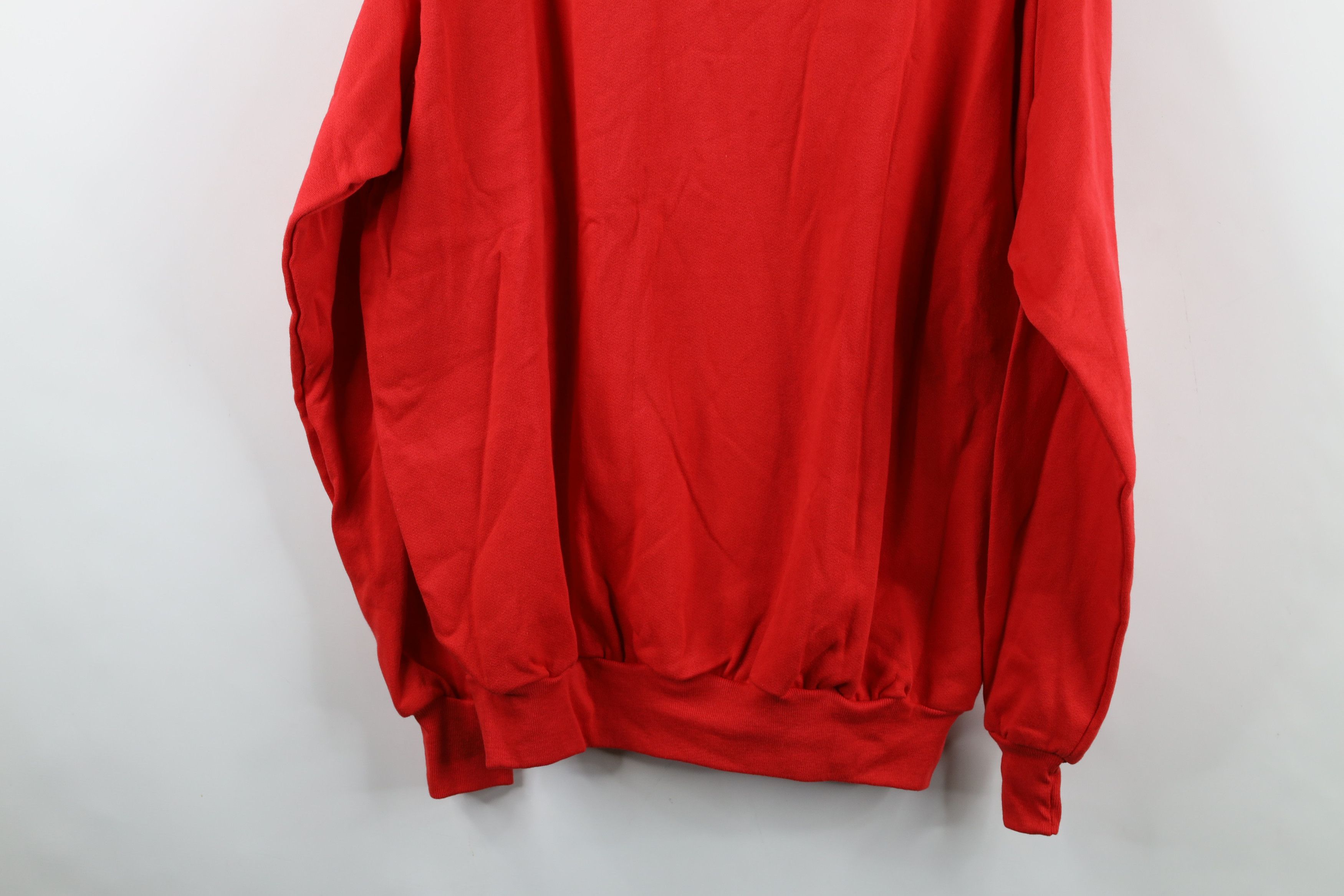 Vintage Deadstock Vintage 90s Streetwear Collared Sweatshirt Red USA Size US XL / EU 56 / 4 - 10 Thumbnail