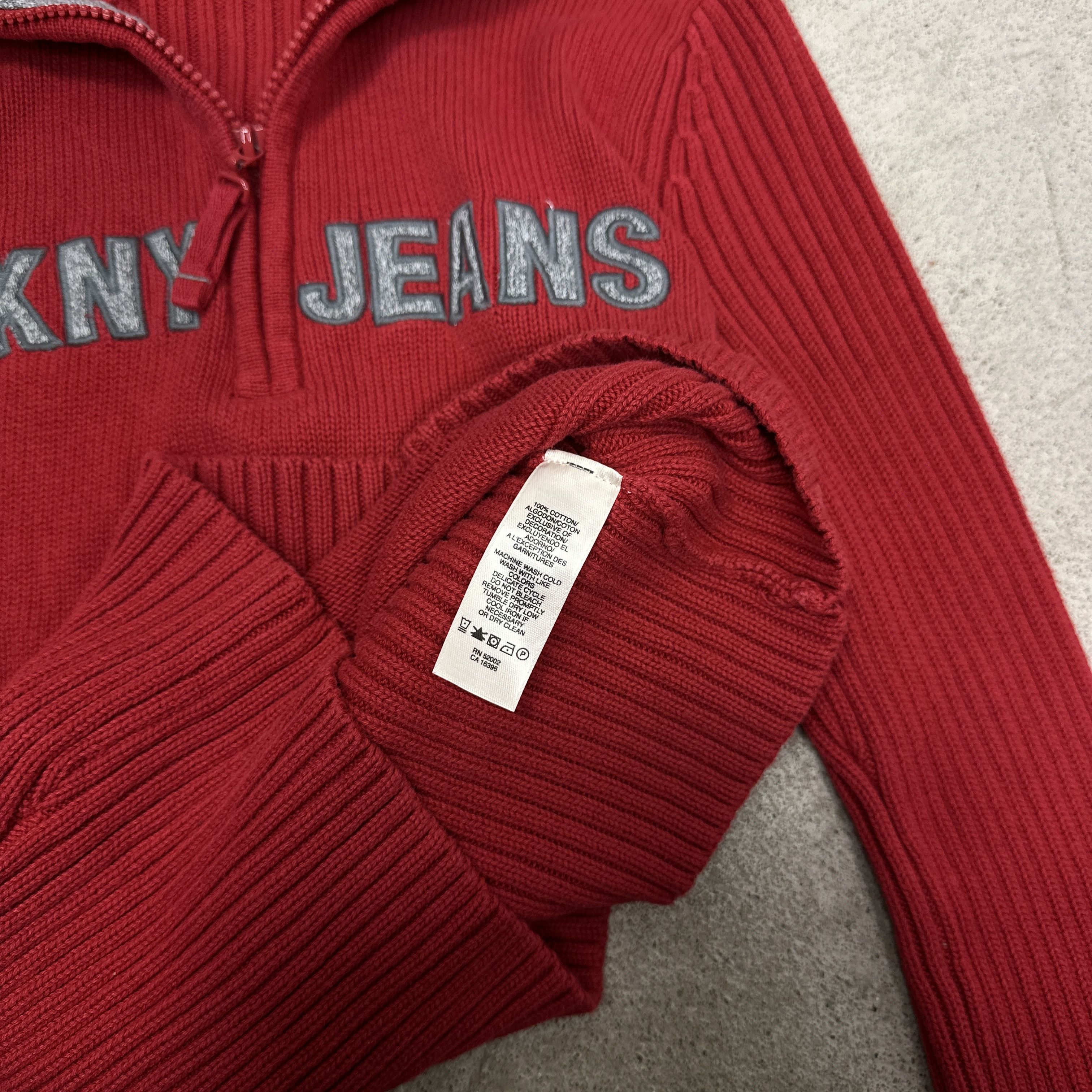 DKNY Vintage Casual Streetwear Ribbed 3/4 Zip Sweater Y2K Size US S / EU 44-46 / 1 - 5 Thumbnail