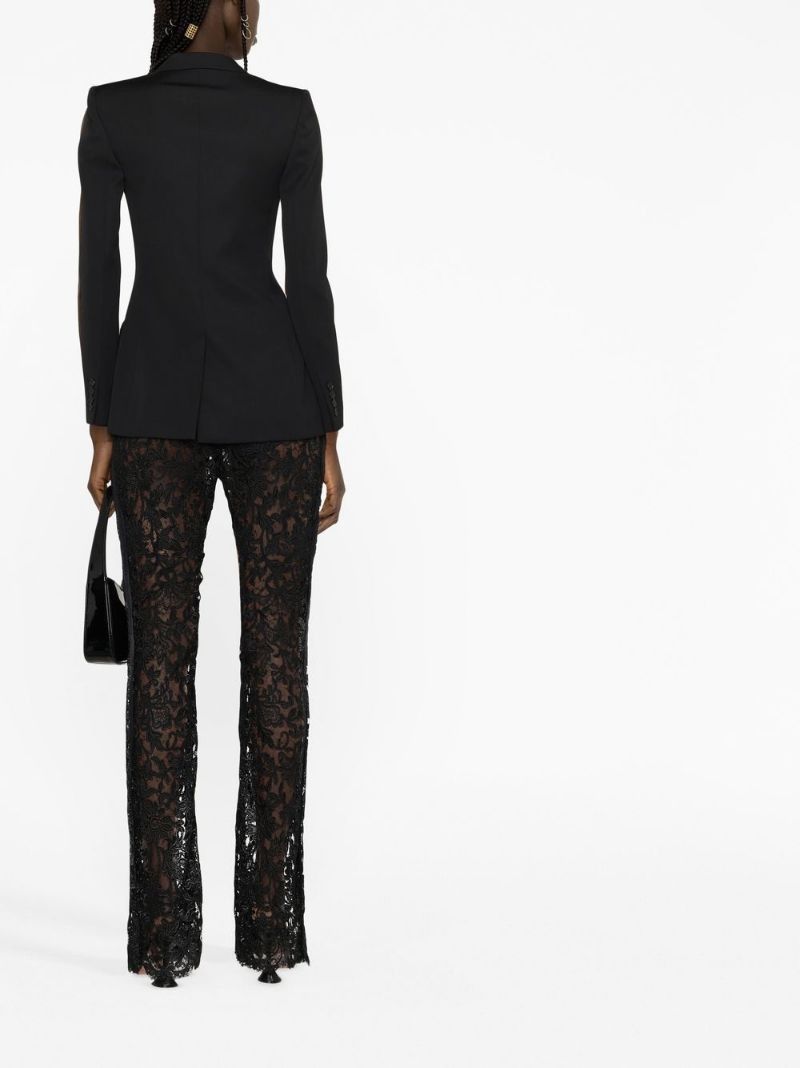 Saint Laurent Paris o1la1rc1a0425 720946 Pant in Guipure Lace in Black Size 26" / US 2 / IT 38 - 4 Thumbnail