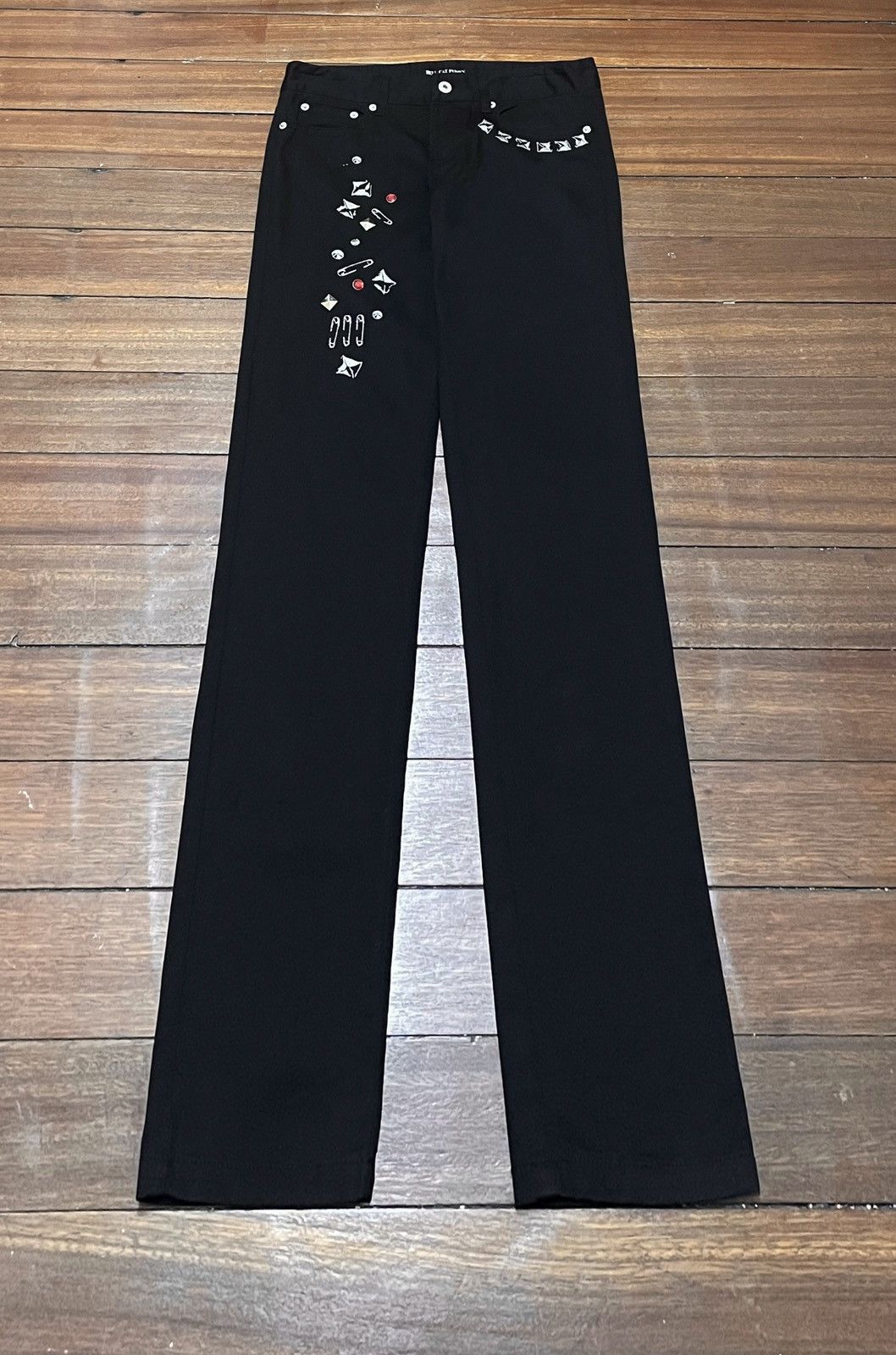 Le Grande Bleu (L.G.B.) Rare Design Vintage Japanese Brand Hell Cat Punk Pants 1990s Size US 31 - 1 Thumbnail