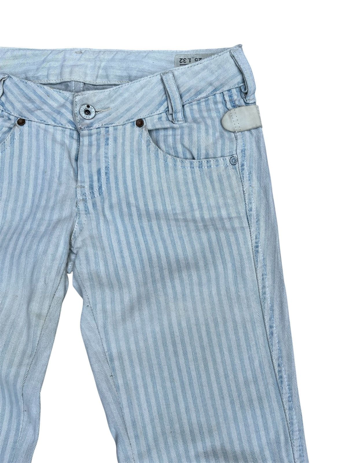 Diesel DIESEL Striped Flare Jeans Y2K Aesthetic W26 Size 26" / US 2 / IT 38 - 2 Thumbnail