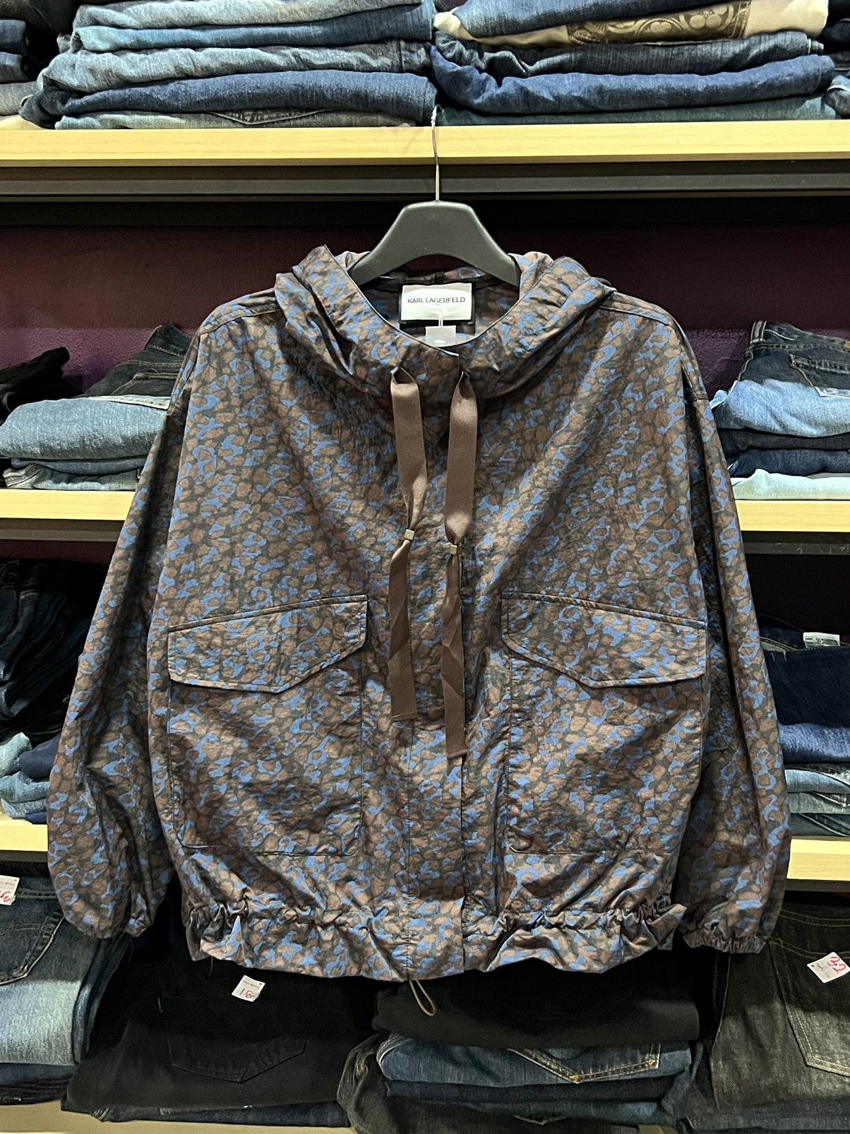 Designer × Karl Lagerfeld KARL LAGERFELD NYLON BLOUSE JACKET Size L / US 10 / IT 46 - 1 Thumbnail
