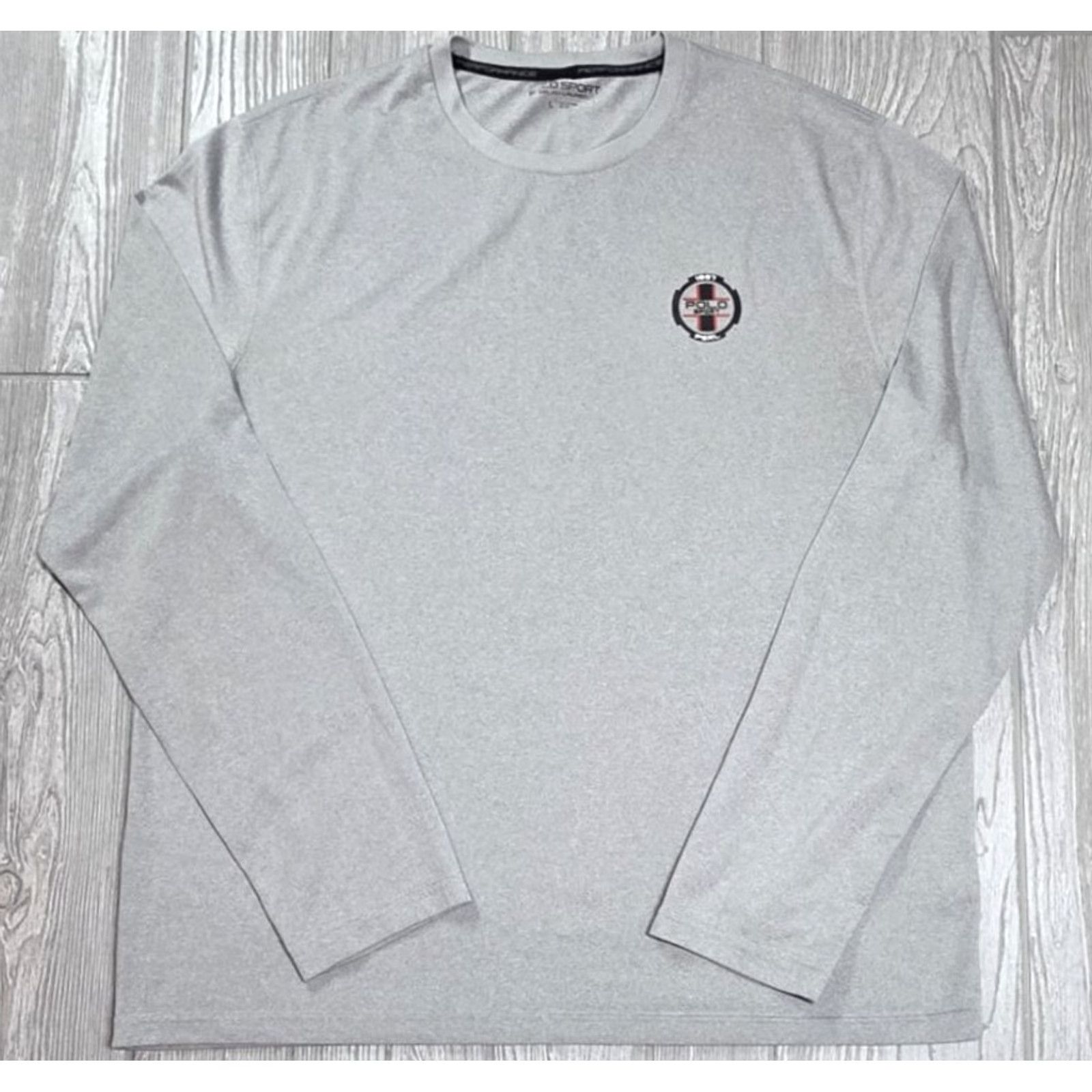 Polo Ralph Lauren Polo Sport Ralph Lauren Shirt Men Large Gray Long Sleeve Performance T Active Shirt Size US L / EU 52-54 / 3 - 2 Thumbnail