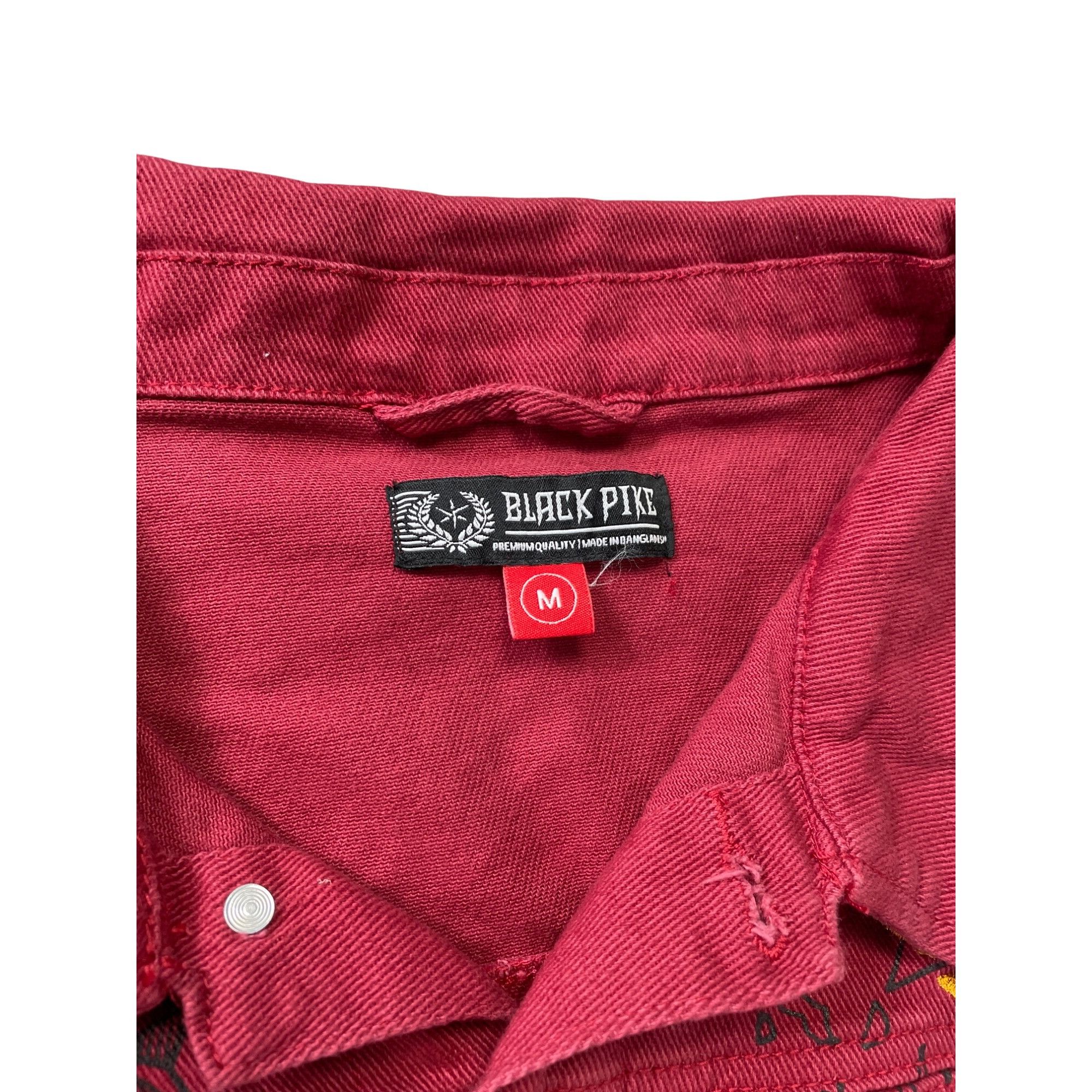 Other Black Pike Womens Red Denim embroided graphic jacket size M Size M / US 6-8 / IT 42-44 - 5 Thumbnail