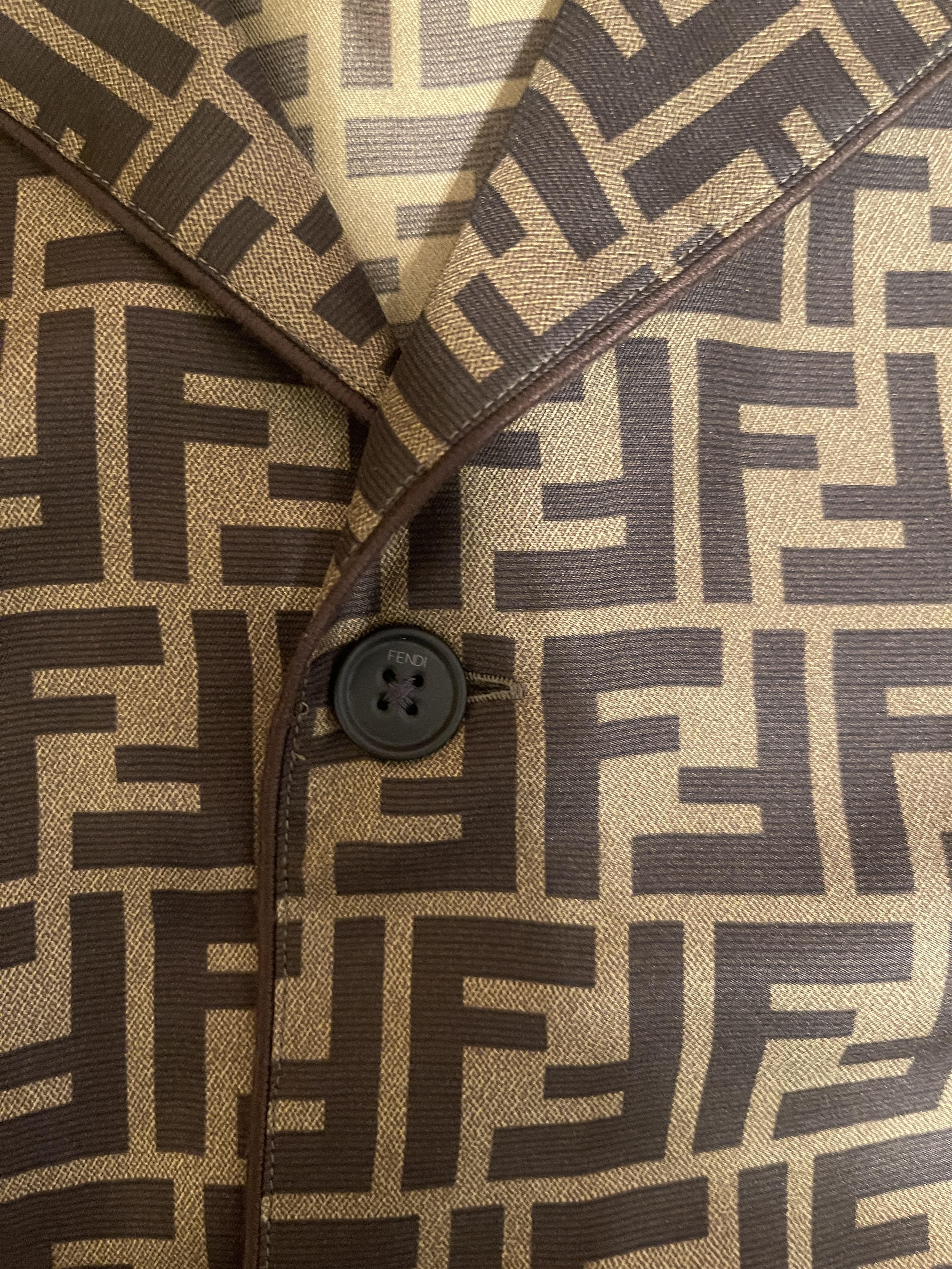 Fendi Fendi Brown Silk Shirt - Rare Size US XS / EU 42 / 0 - 8 Thumbnail