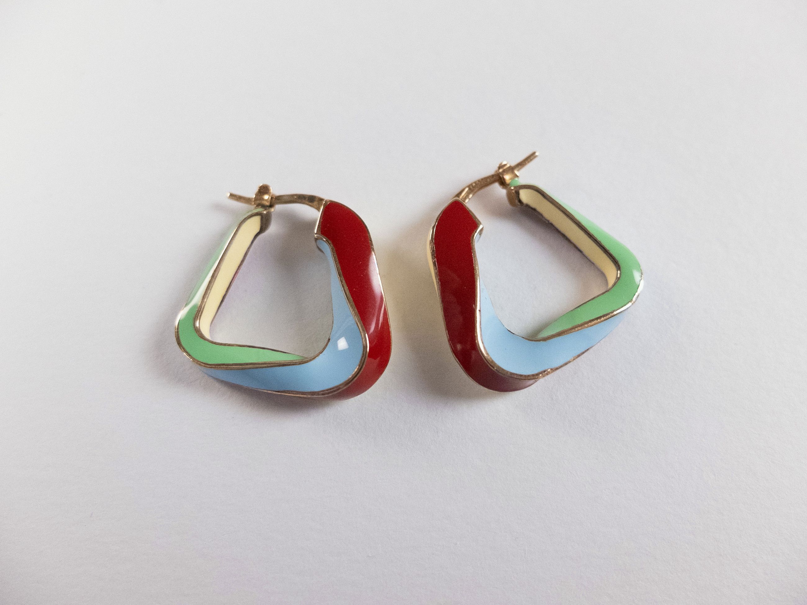 Bottega Veneta BOTTEGA VENETA Twist triangle silver hoop earrings q Size ONE SIZE - 3 Thumbnail