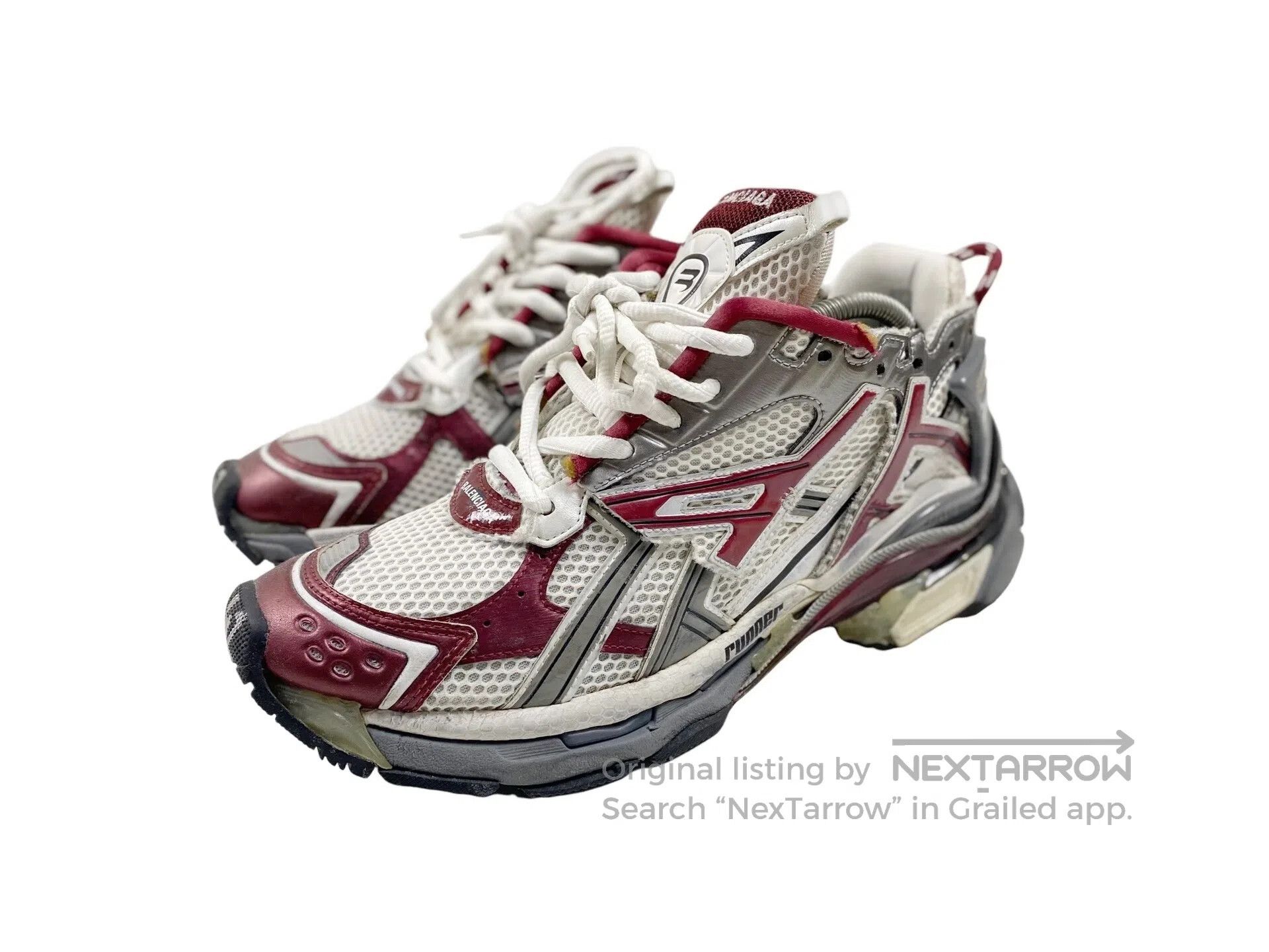 Balenciaga Balenciaga Burgundy Vintage Dad Shoes Size US 9 / EU 42 - 1 Thumbnail
