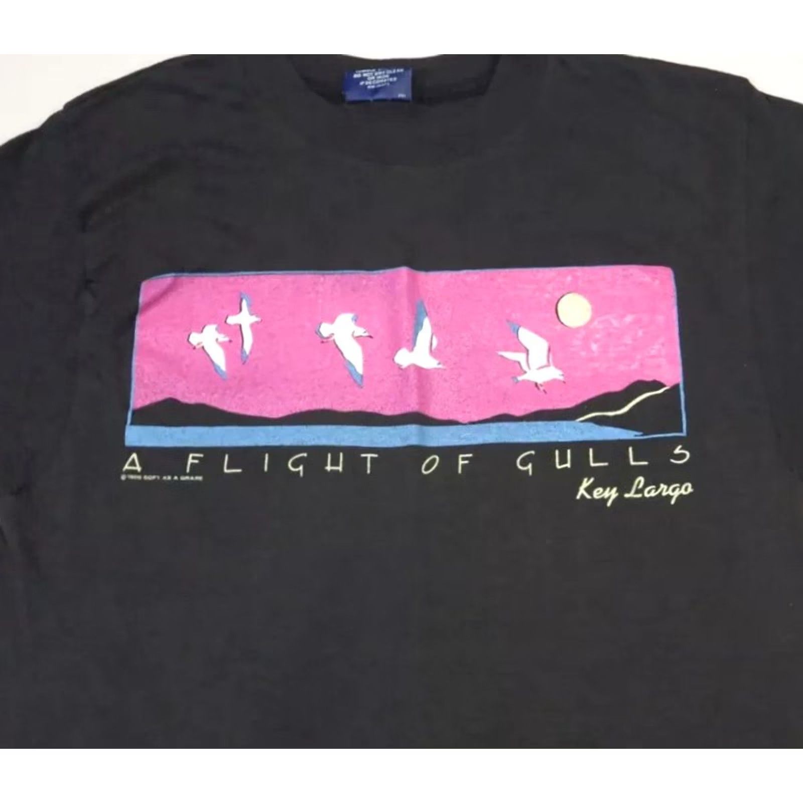 Vintage VINTAGE KEY LARGO FLORIDA KEYS BEACH SUNSET T-Shirt XS 80s single stitch thin Black Mens Size US XS / EU 42 / 0 - 2 Thumbnail