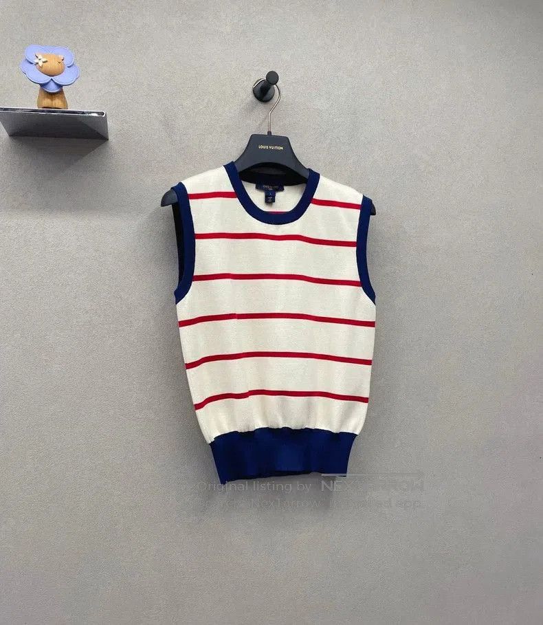 Louis Vuitton LV Navy Red Stripe Sleeveless Knit. Size US L / EU 52-54 / 3 - 4 Thumbnail