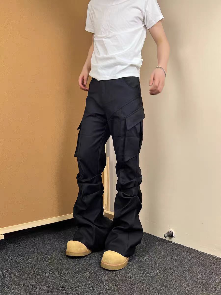 Japanese Brand × Vintage Street Y2K Pleated Micro Flare Work Casual Pants Size US 32 / EU 48 - 5 Thumbnail