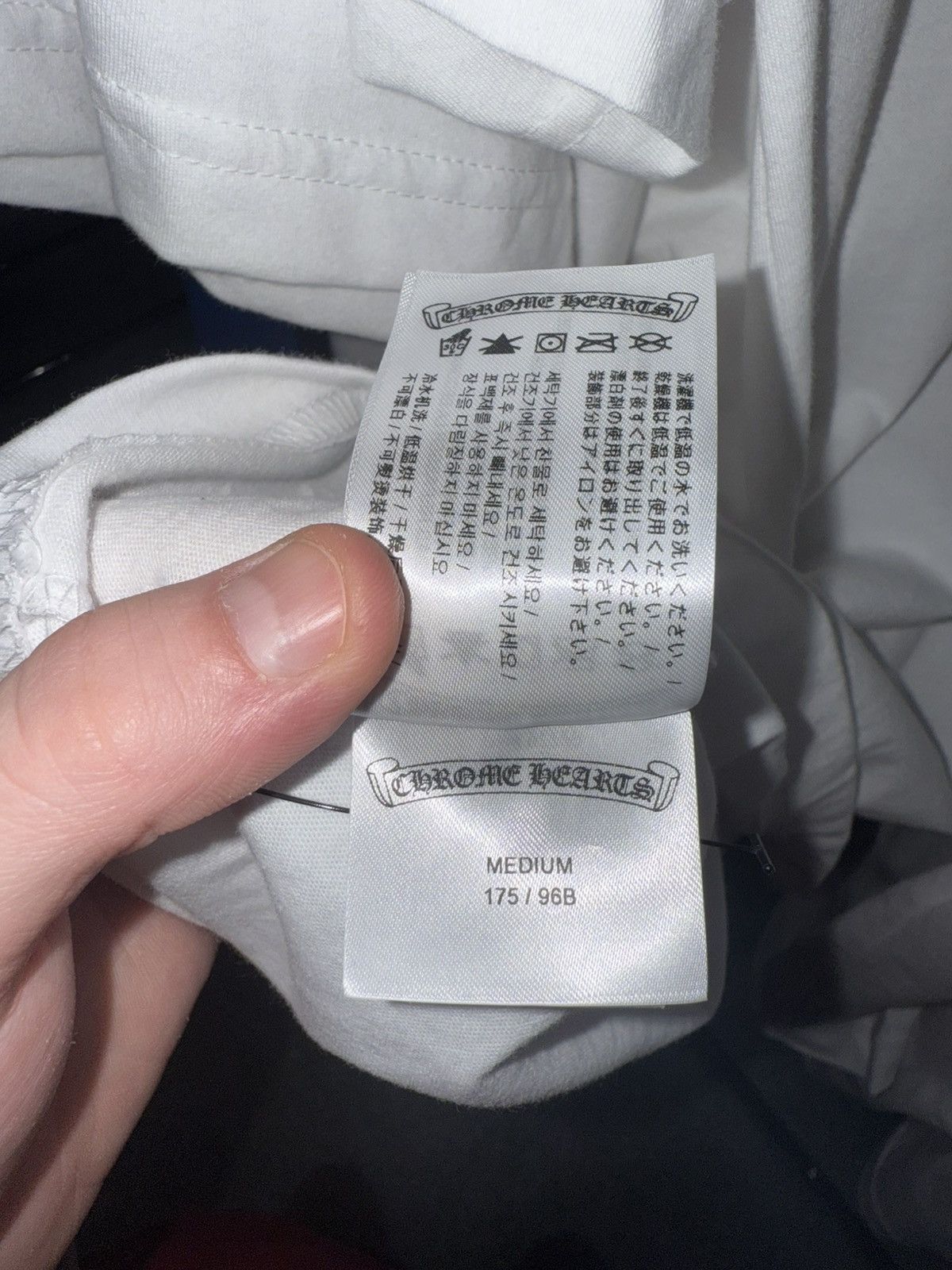 Chrome Hearts Chrome Hearts White Scroll Logo Pocket S/s Size US M / EU 48-50 / 2 - 5 Thumbnail