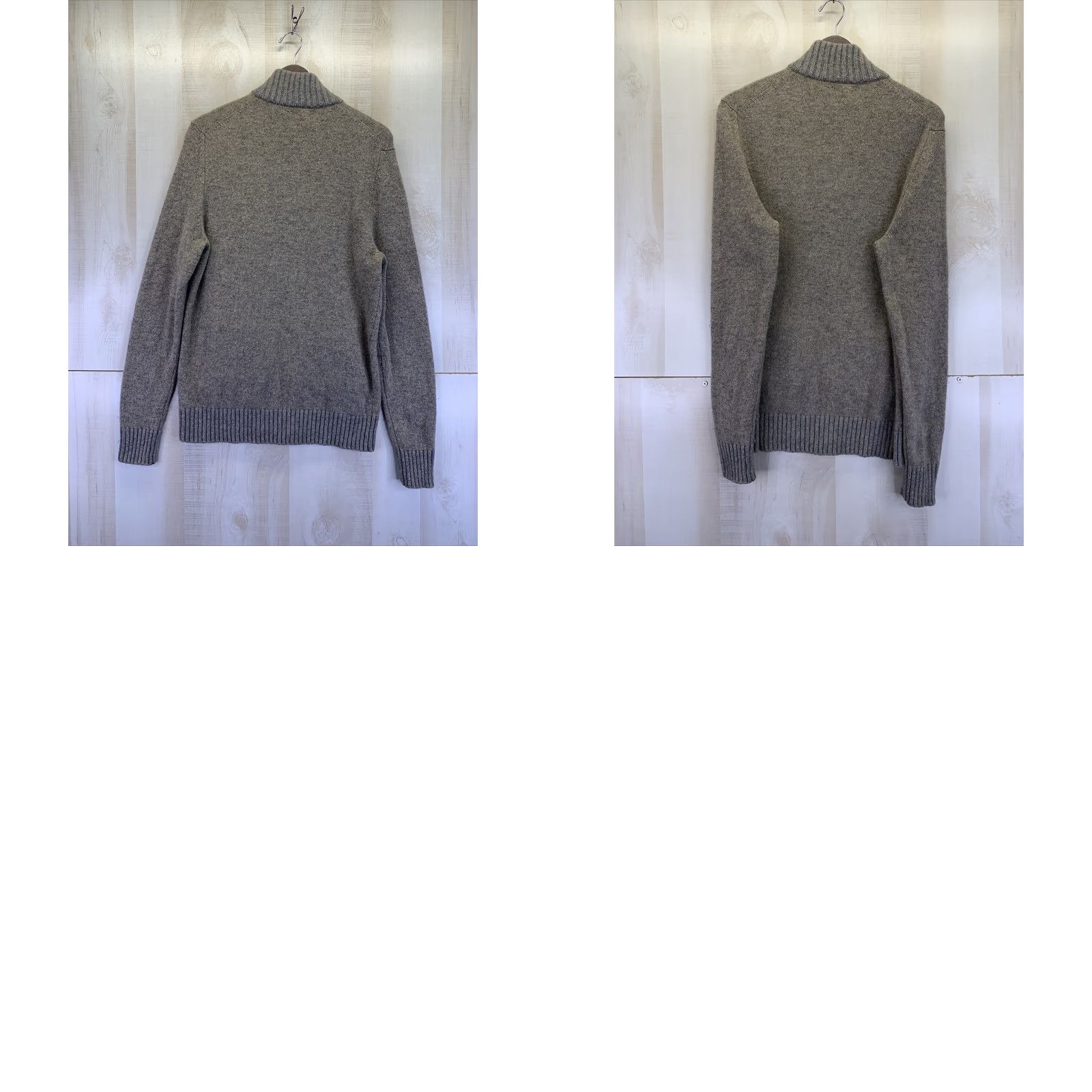 Vintage Black Brown 1826 Sweater Jacket Mens Full Zip Knit Beige Wool Blend M Medium-10729 Size US M / EU 48-50 / 2 - 8 Thumbnail