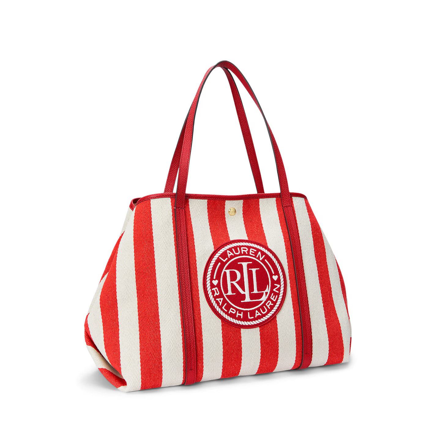 Lauren Ralph Lauren o1g2r1mq0825 Size: OS / Emerie Tote Bag in Red/White Size ONE SIZE - 5 Thumbnail