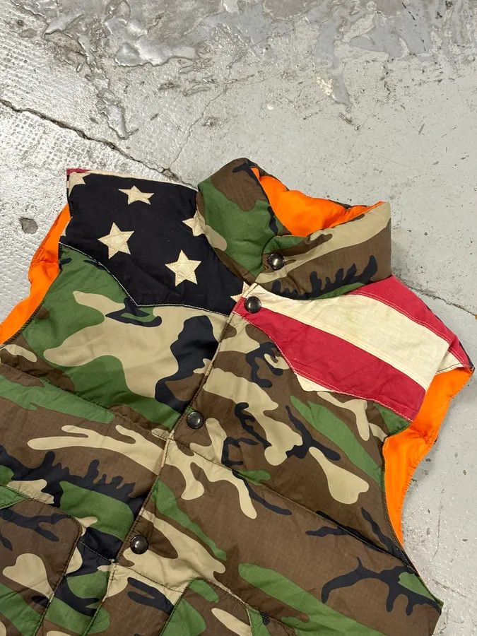 Polo Ralph Lauren 2010s Ralph Lauren Denim & Supply Orange Camo Reversible Puffer Vest Size US M / EU 48-50 / 2 - 9 Thumbnail
