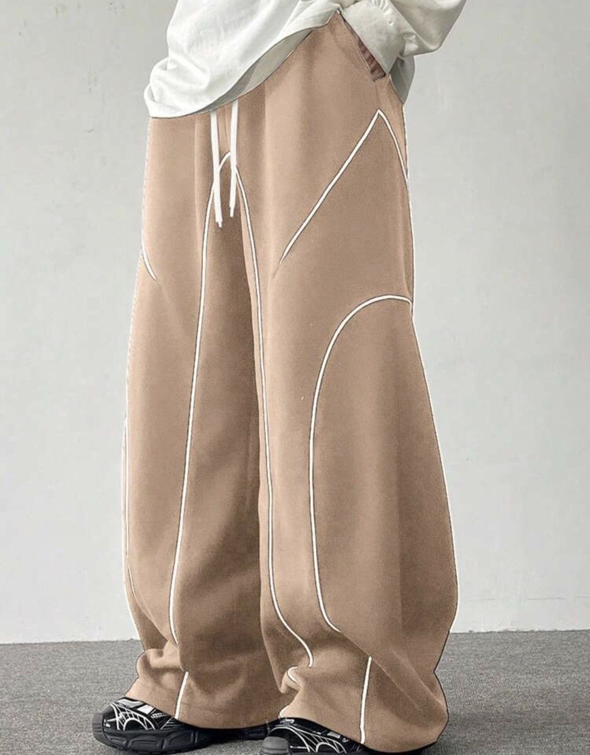 Japanese Brand ULTRA Baggy Curved Piping Sweatpants - Cyberpunk Streetwear Size US 29 - 1 Thumbnail