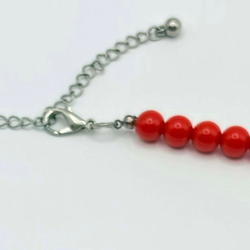 Other Red Beaded Necklace Size ONE SIZE - 4 Thumbnail