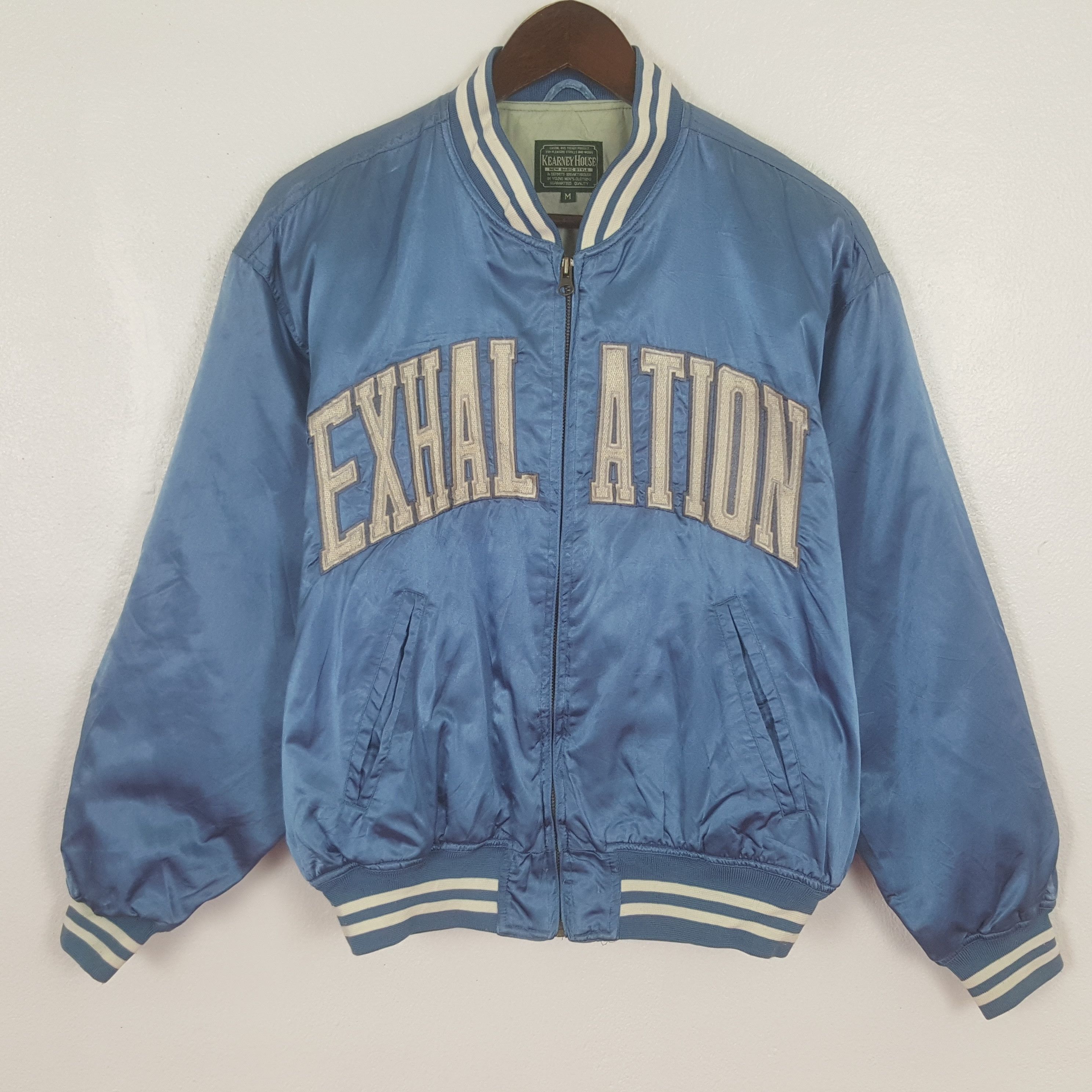 Vintage Vintage Exhalation Zipper Bomber Jacket Size US M / EU 48-50 / 2 - 1 Thumbnail