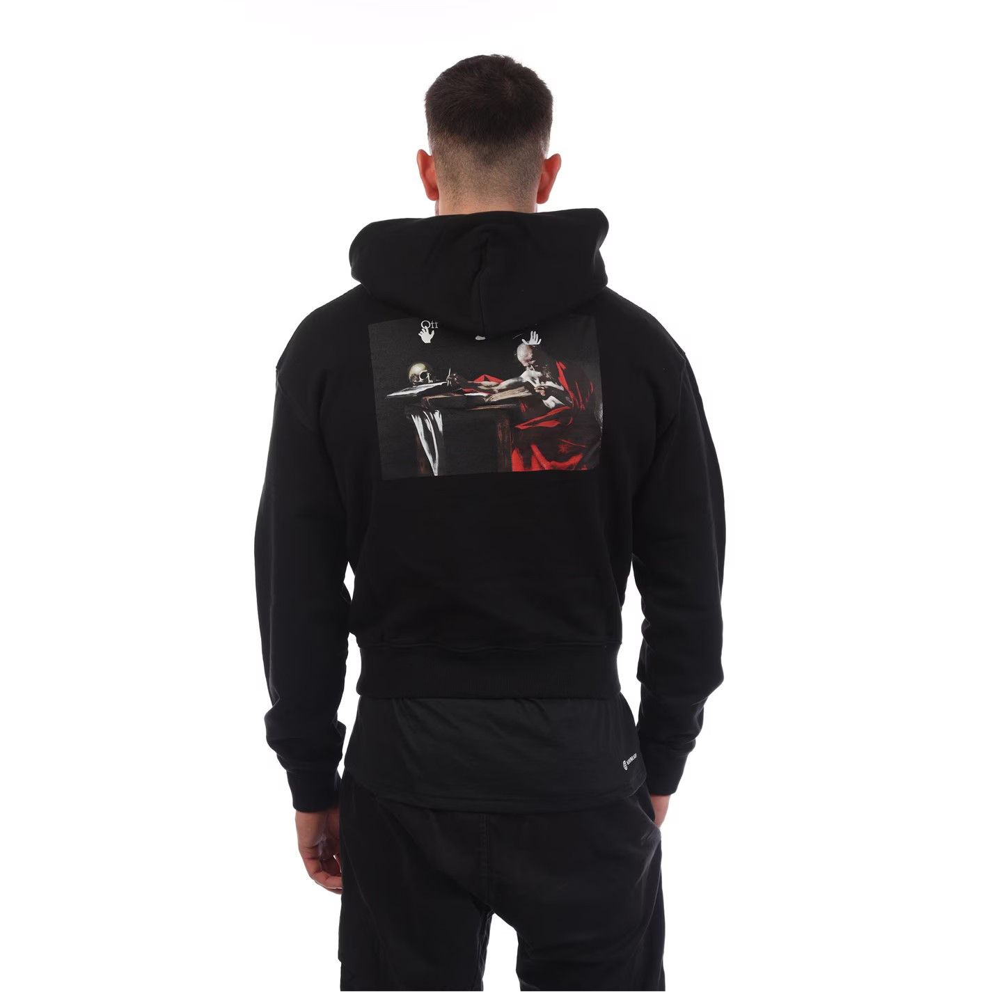 Off-White o1g2r1mq0226 Caravaggio Paint Over Hoodie In Black Size US XS / EU 42 / 0 - 2 Thumbnail