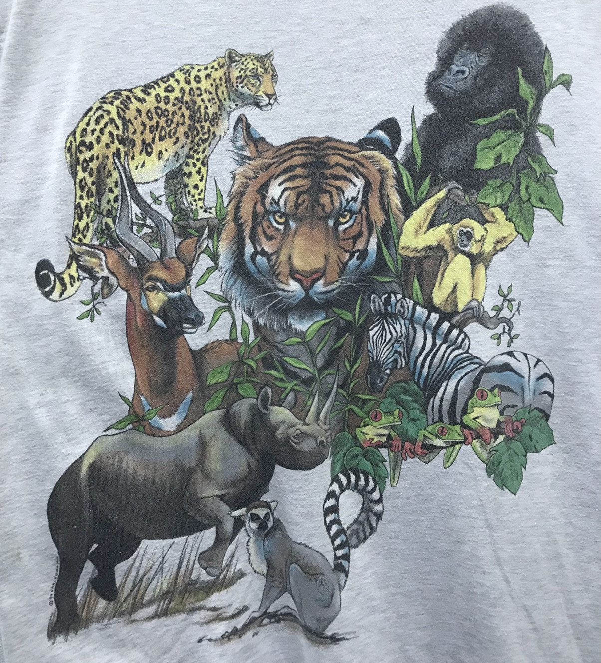 Hanes Vintage Hanes Rain Forest Animal Made In Usa Shirt Size US L / EU 52-54 / 3 - 3 Thumbnail