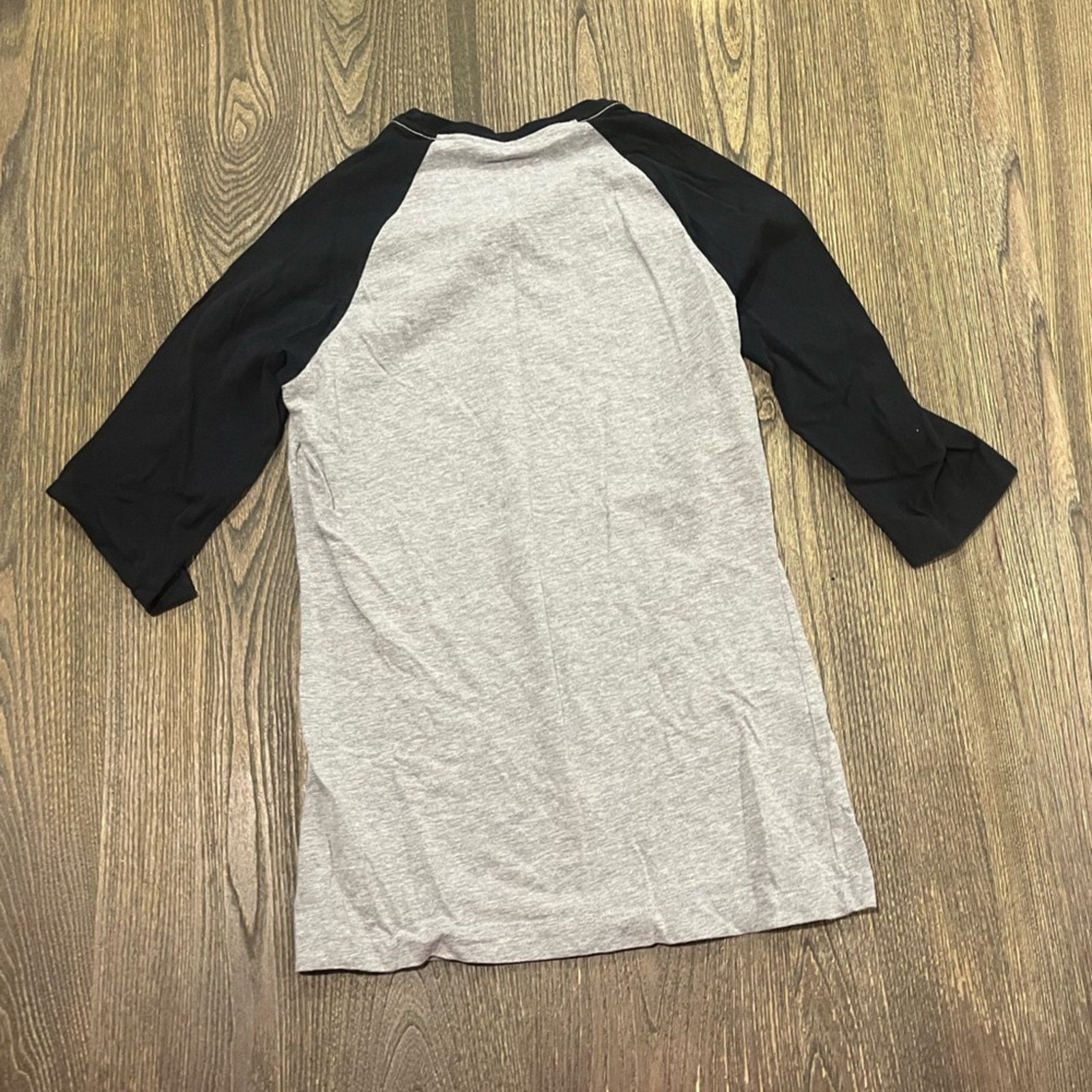 Nike Nike Womens Raglan Top 3/4 Sleeve Slim Fit Gray Black Size M Size M / US 6-8 / IT 42-44 - 3 Thumbnail