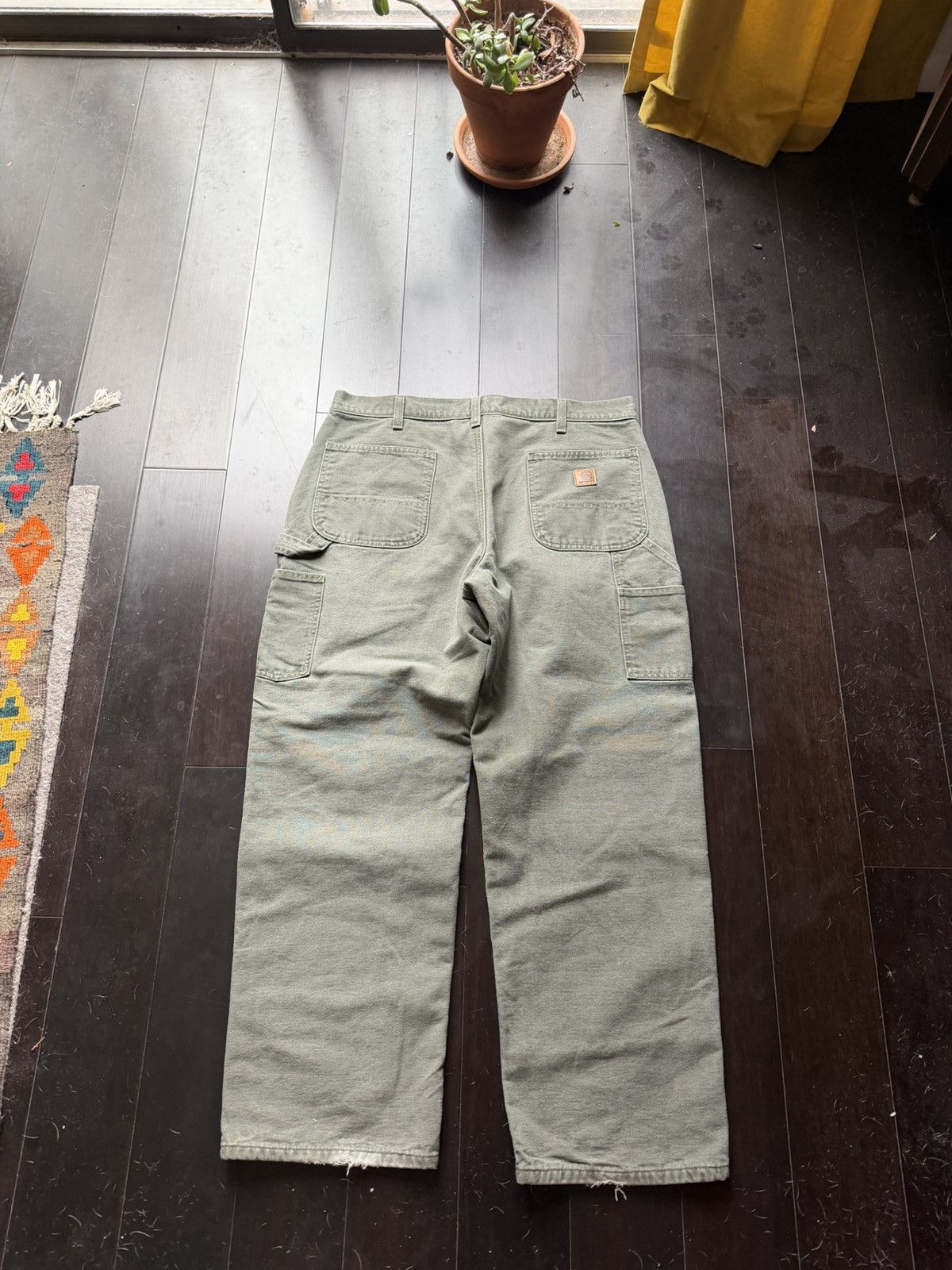 Carhartt × Streetwear × Vintage Dark Moss Double Knee Green