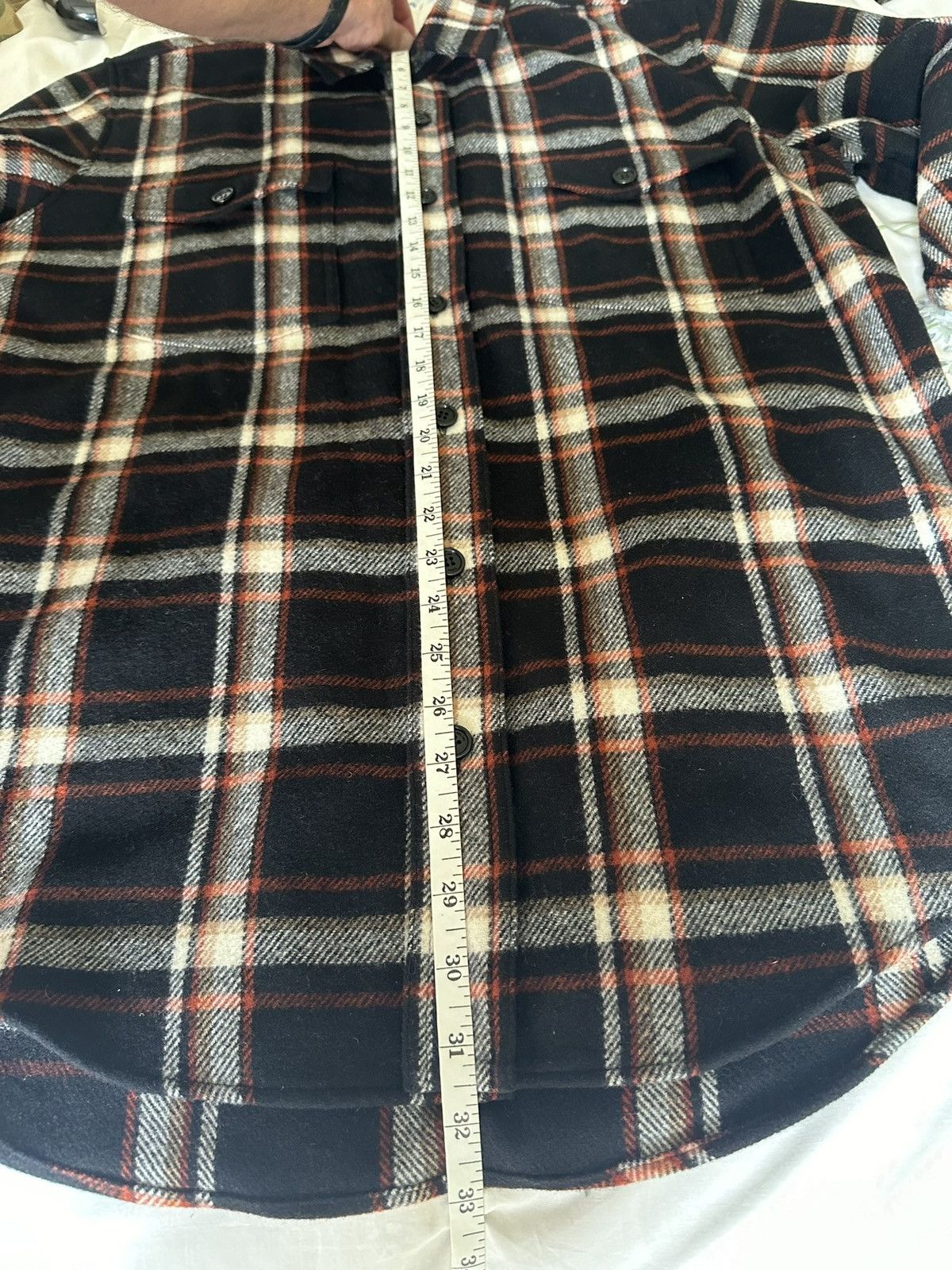 Celine × Hedi Slimane Celine black red white flannel shirt jacket 39 like new Hedi Size US L / EU 52-54 / 3 - 8 Thumbnail