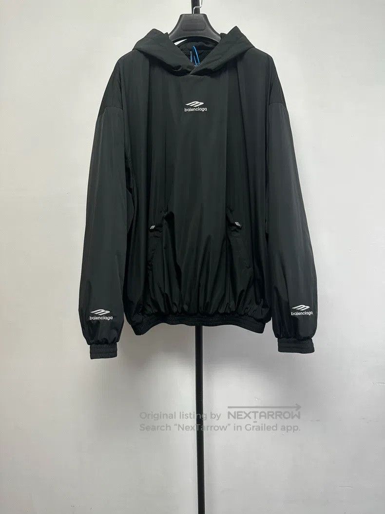Balenciaga Balenciaga Solid Color Logo Embroidered Hooded Sweatshirt Size US M / EU 48-50 / 2 - 1 Thumbnail