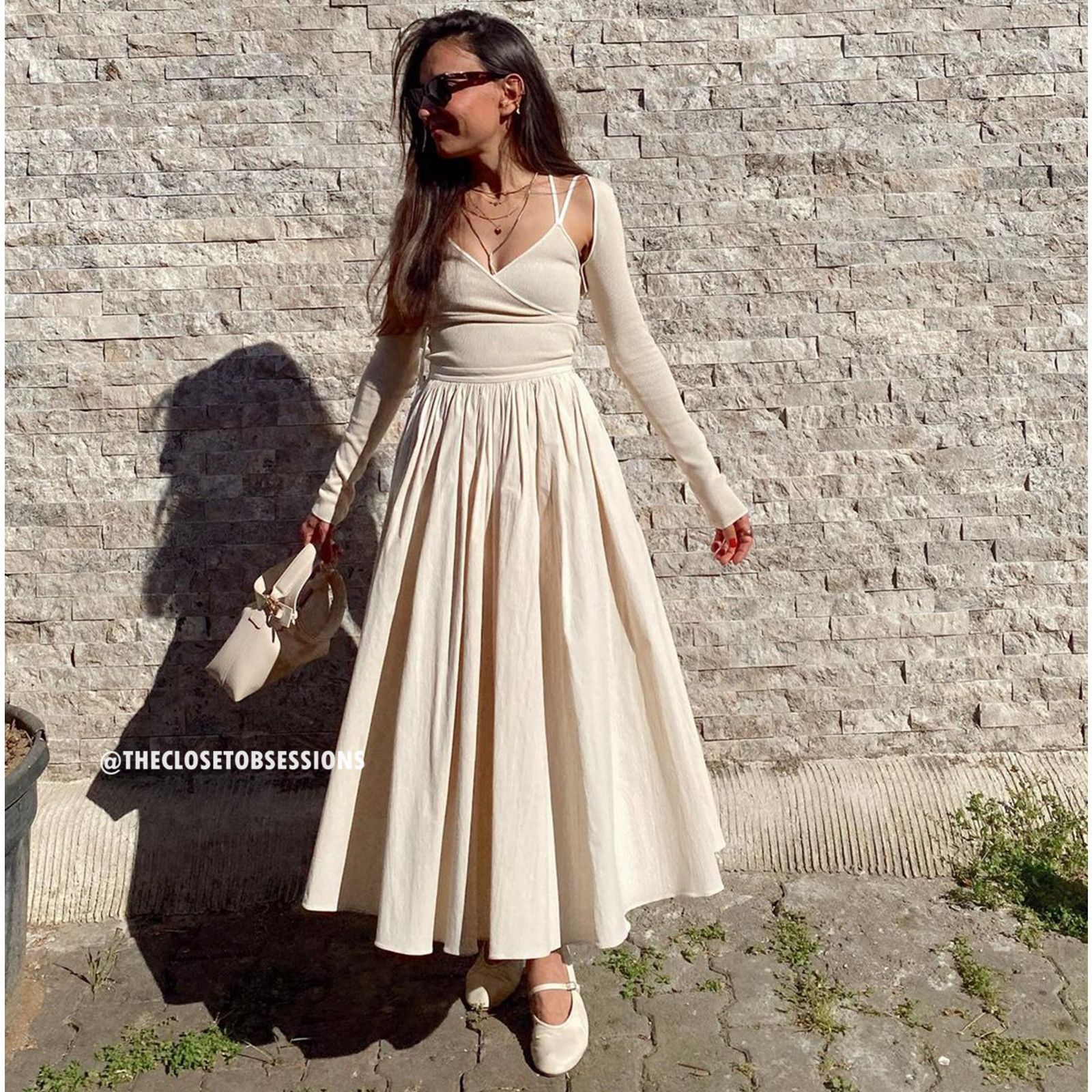 Zara ZARA BLOGGER FAVE!!! women's Ecru Voluminous Skirt NWT Size 30" / US 8 / IT 44 - 3 Thumbnail